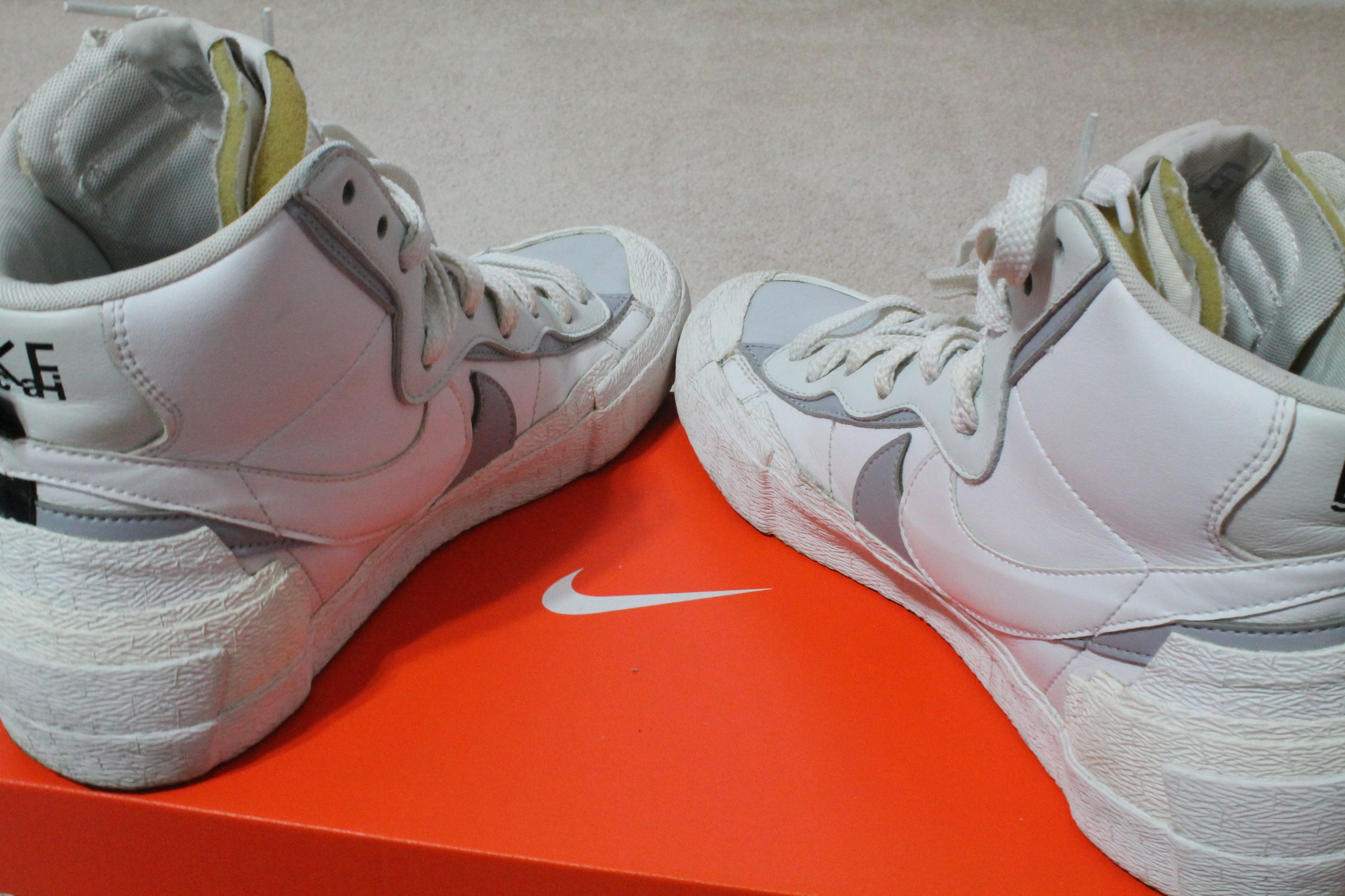 Nike × Sacai Nike Sacai Blazer White/Wolf Grey Size US 10 / EU 43 - 4 Thumbnail