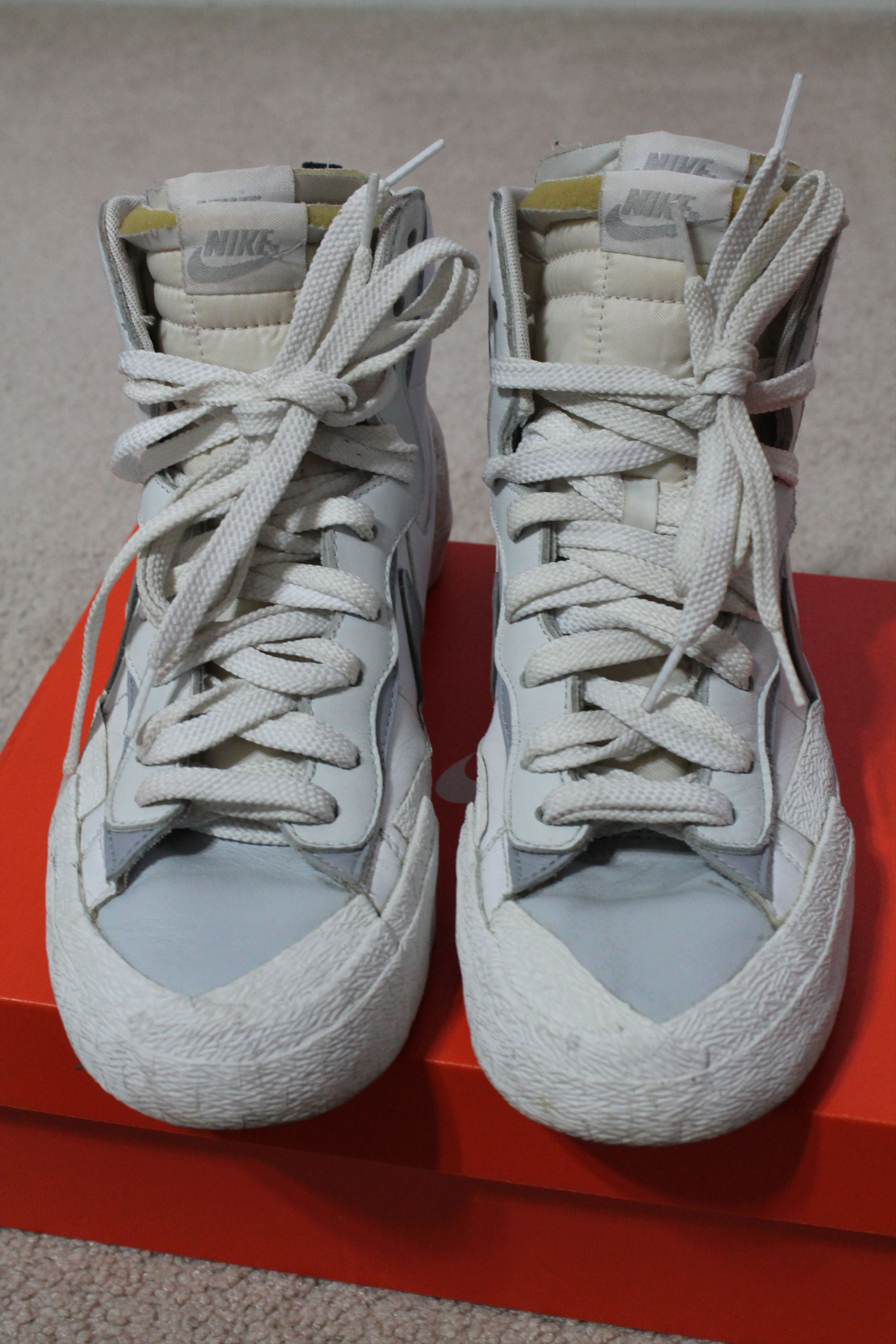 Nike × Sacai Nike Sacai Blazer White/Wolf Grey Size US 10 / EU 43 - 2 Thumbnail