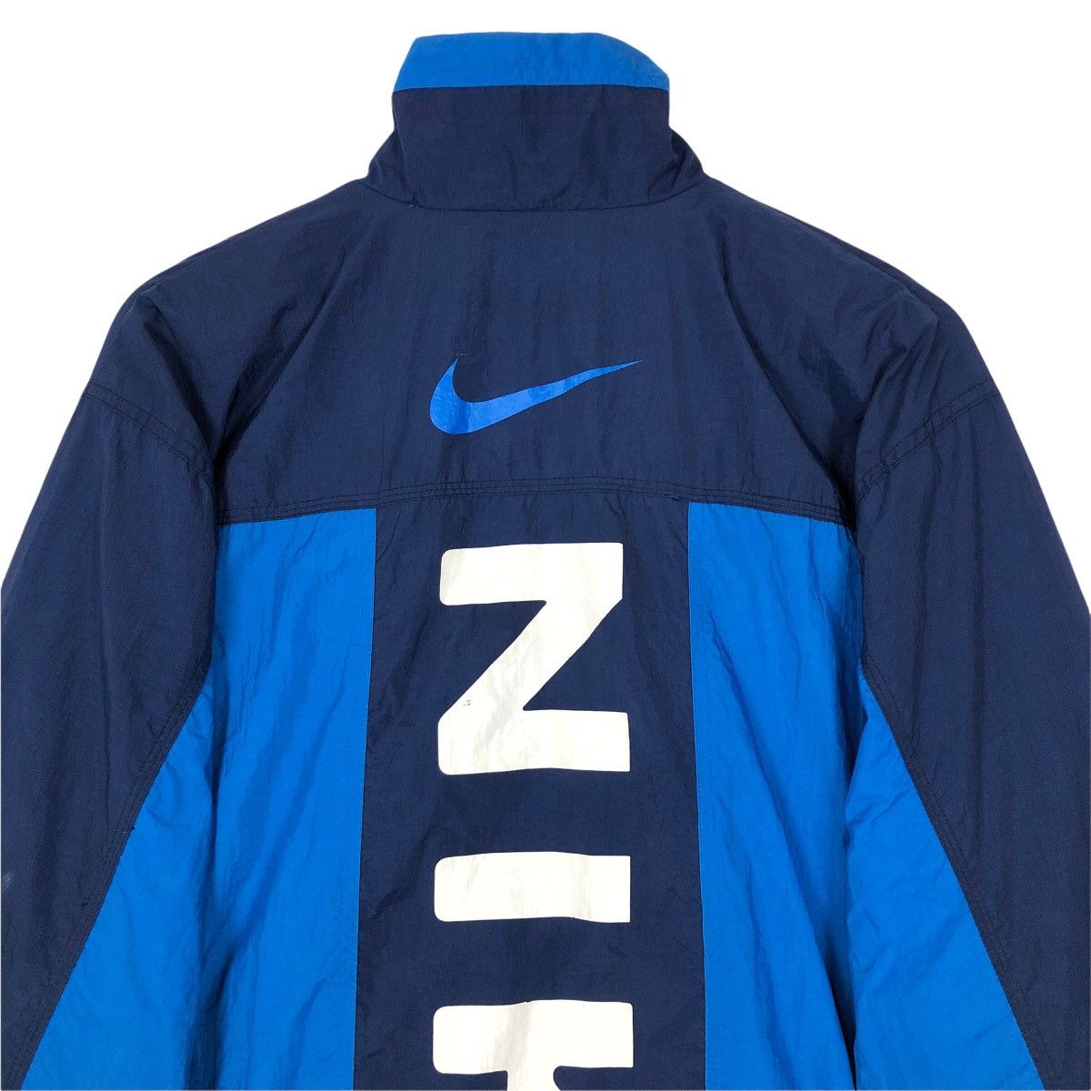 Nike Vintage 90s Nike Swoosh Mock Neck Nylon Windbreaker Jacket Size US L / EU 52-54 / 3 - 12 Thumbnail