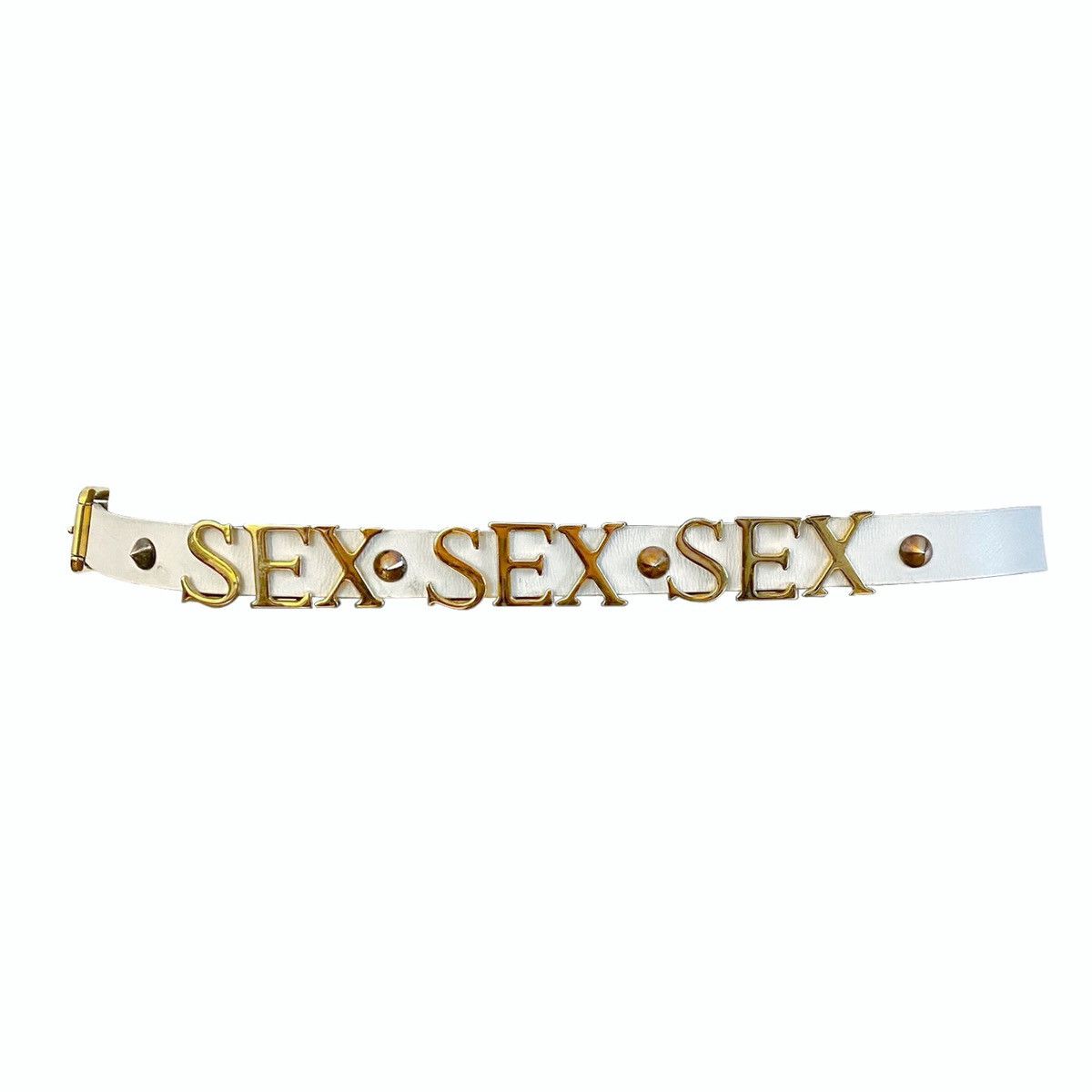 Dolce & Gabbana Dolce & Gabbana S/S 2003 Sex white leather belt | Grailed