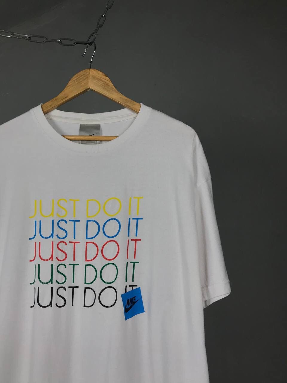 Nike × Vintage Nike Just Do It swoosh streetwear vintage center logo tee Size US XXL / EU 58 / 5 - 2 Thumbnail