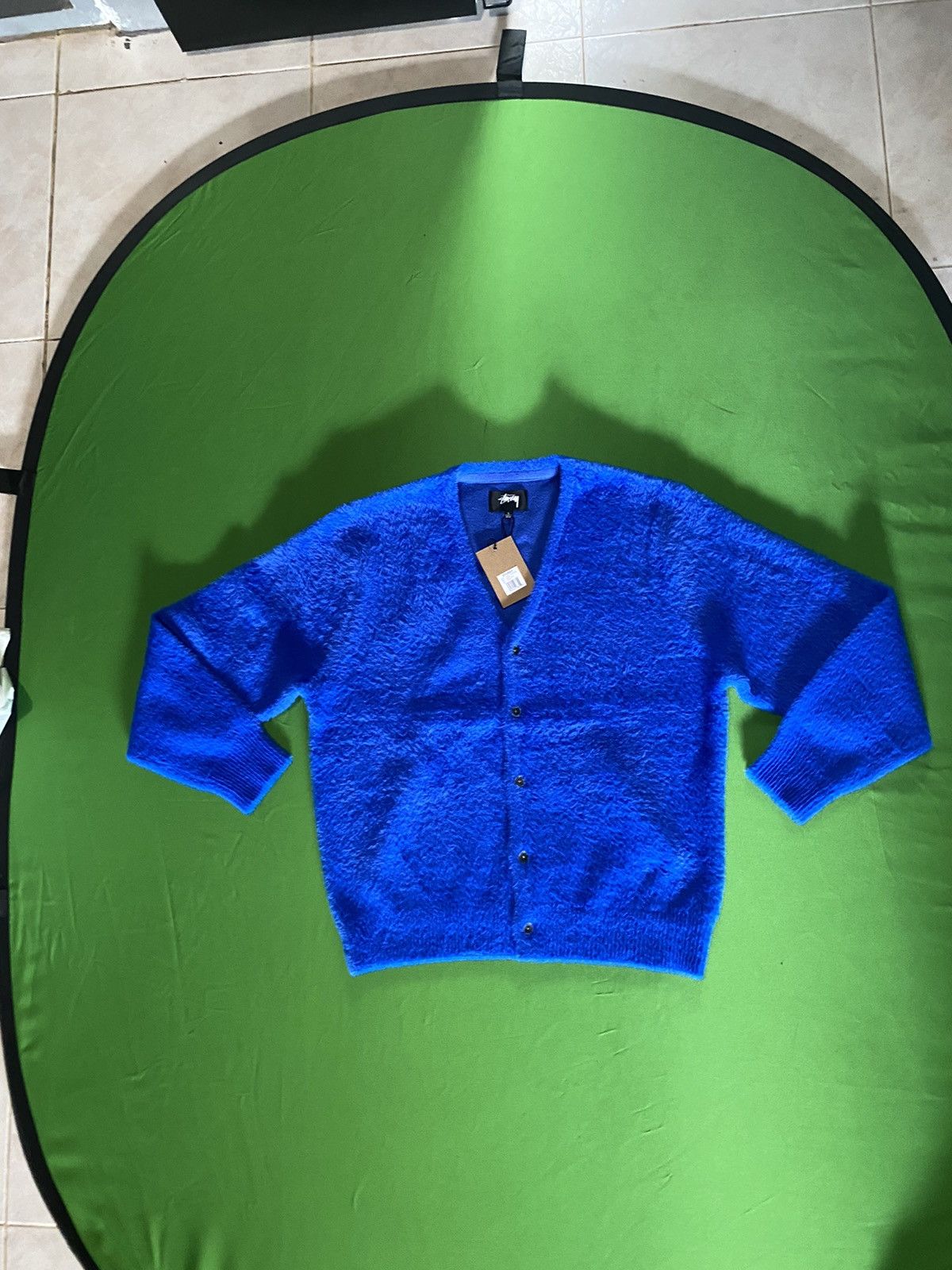 Stussy Stussy Shaggy Cardigan Royal Blue | Grailed