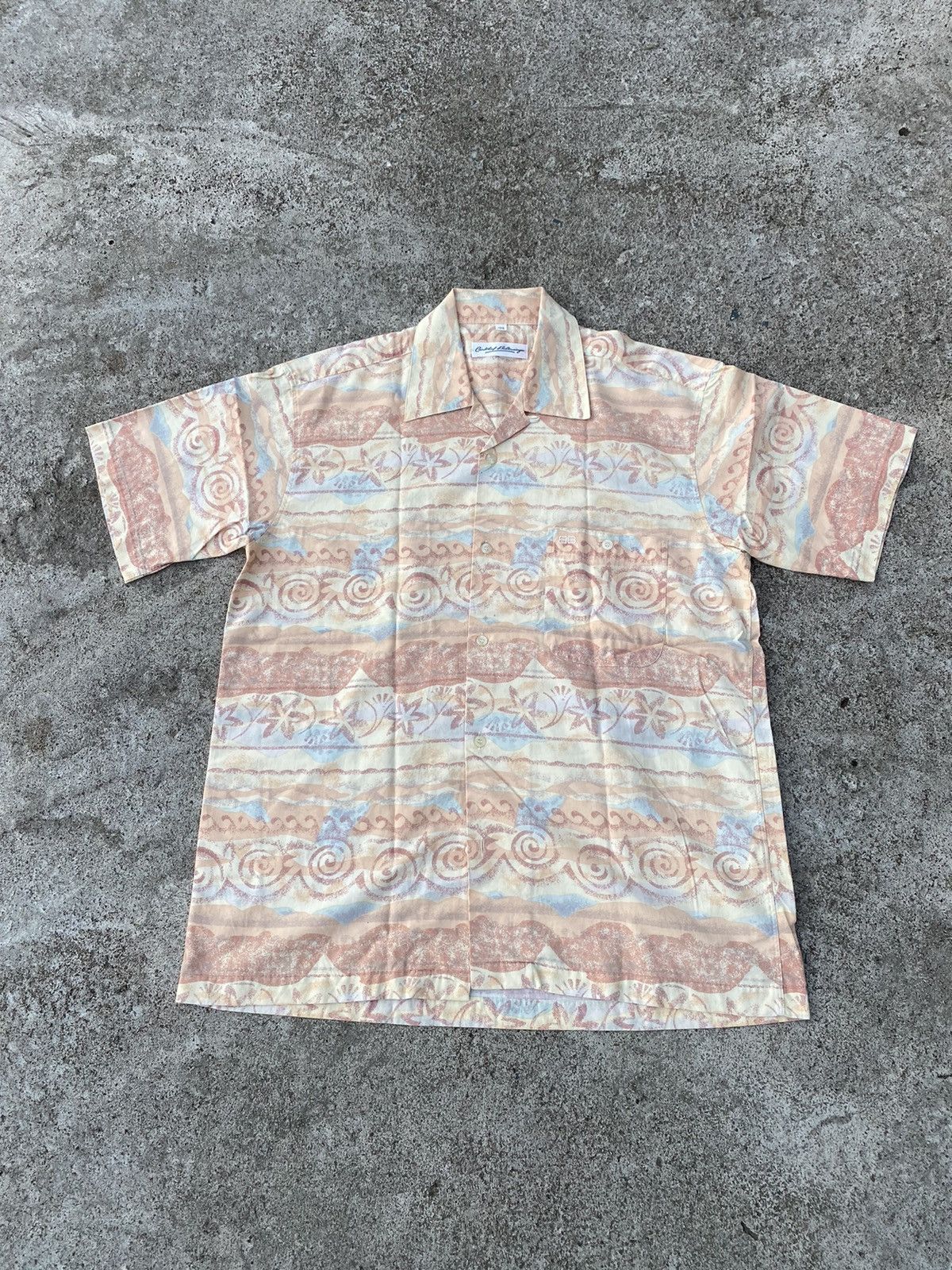 Vintage 💸BINDINGOFFER💸Vintage Cristobal Balenciaga Motif Shirt Size US M / EU 48-50 / 2 - 1 Thumbnail