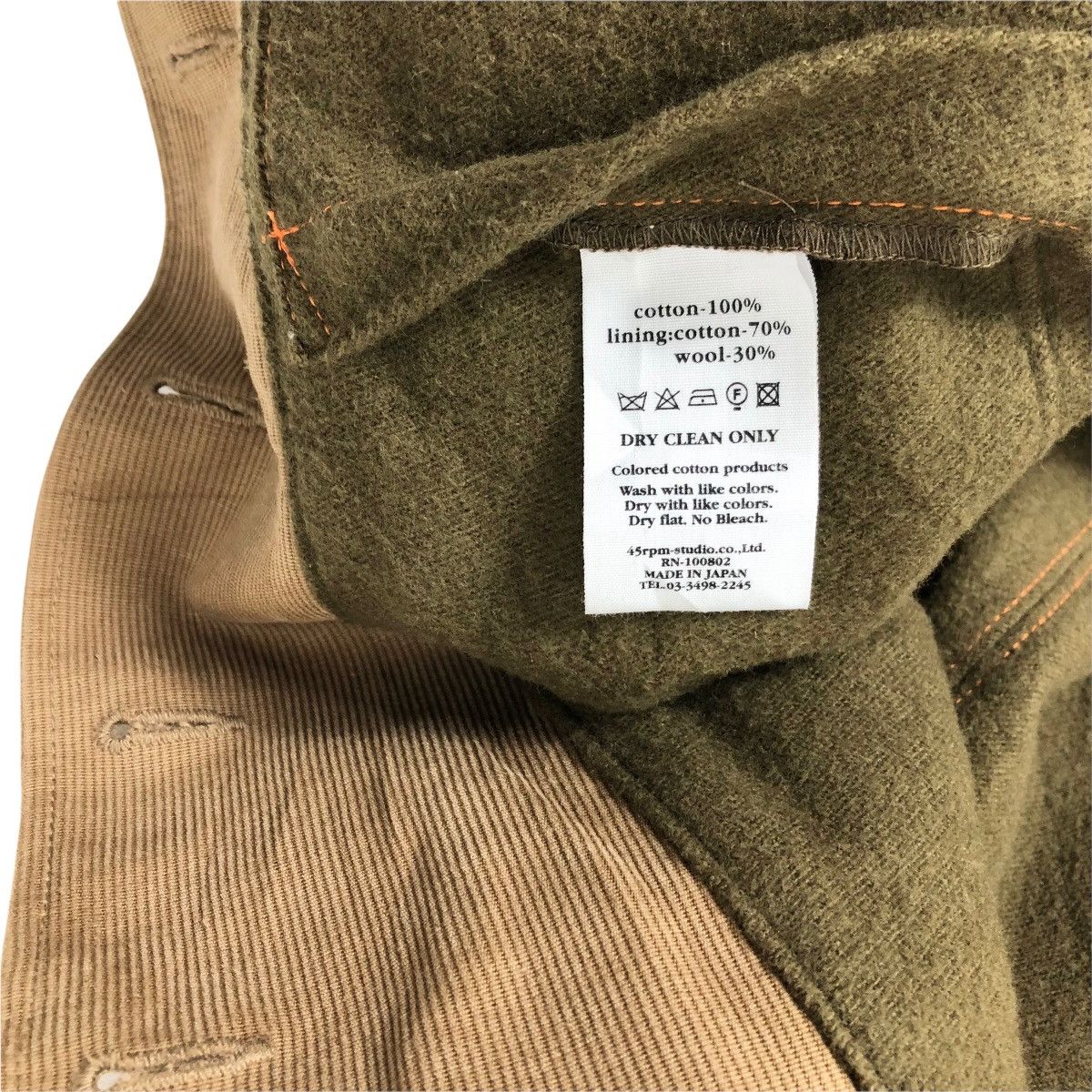 45rpm 45RPM Velvet Coat 45rpm& Single Breasted Cotton Coat Size US XS / EU 42 / 0 - 10 Thumbnail