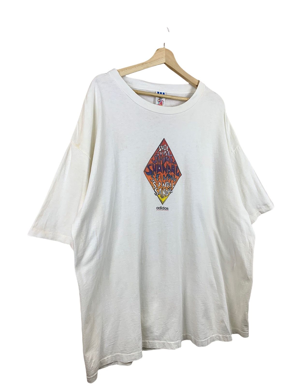 Adidas × Vintage 🔥VINTAGE ADIDAS ADVENTURE OVERSIZED T-SHIRT Size US XL / EU 56 / 4 - 2 Thumbnail