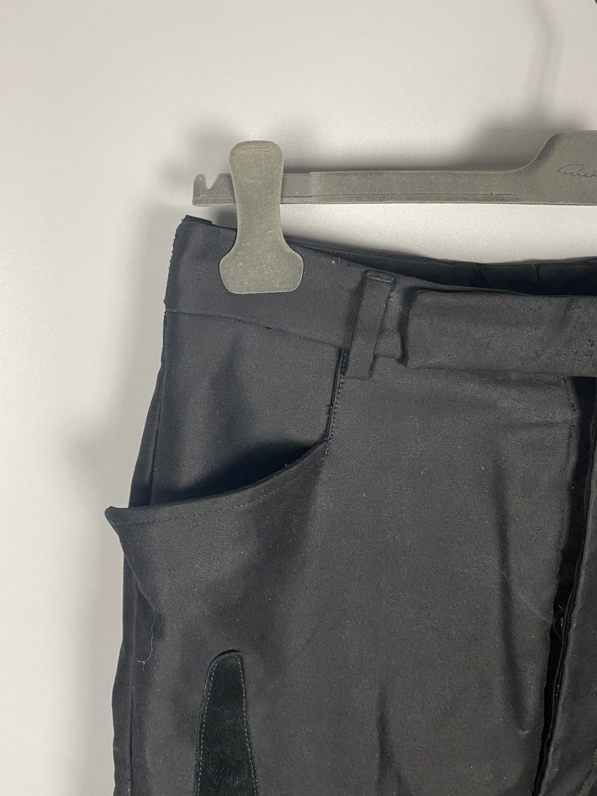 Rick Owens FW19 ‘LARRY’ Black/Black Suede Patch Larry Trousers Size US 36 / EU 52 - 6 Thumbnail