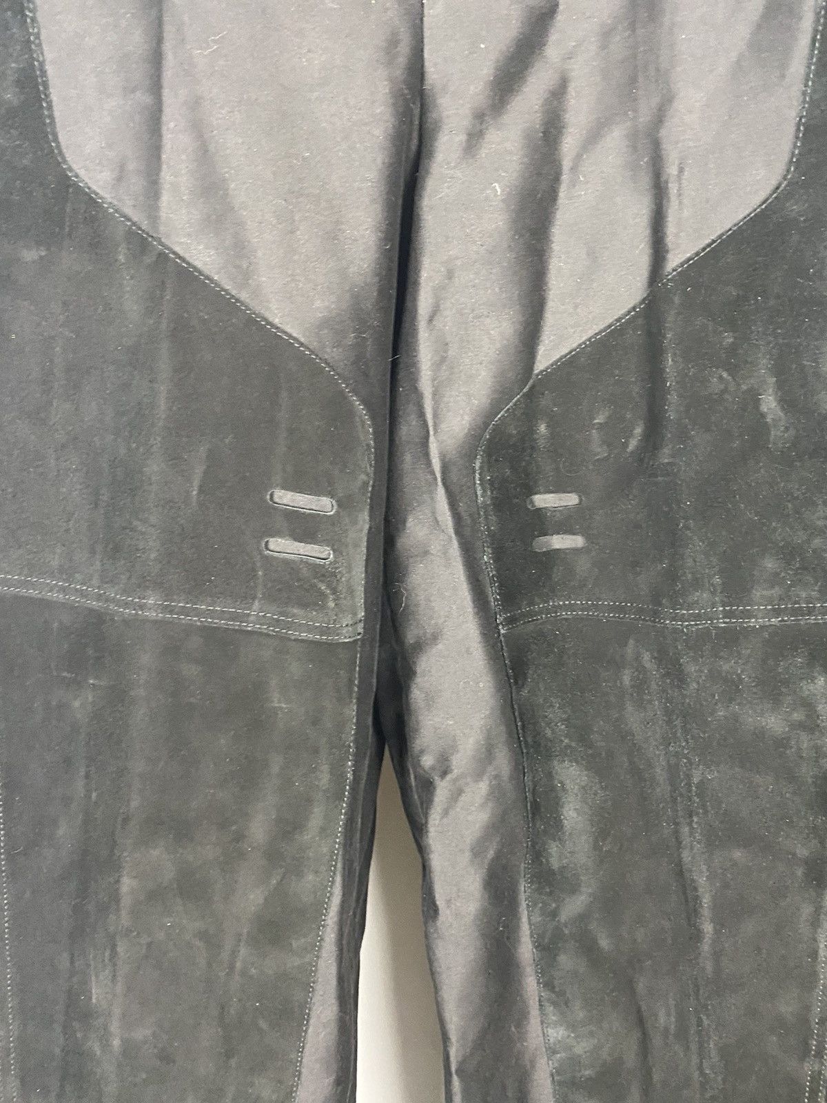 Rick Owens FW19 ‘LARRY’ Black/Black Suede Patch Larry Trousers Size US 36 / EU 52 - 5 Thumbnail