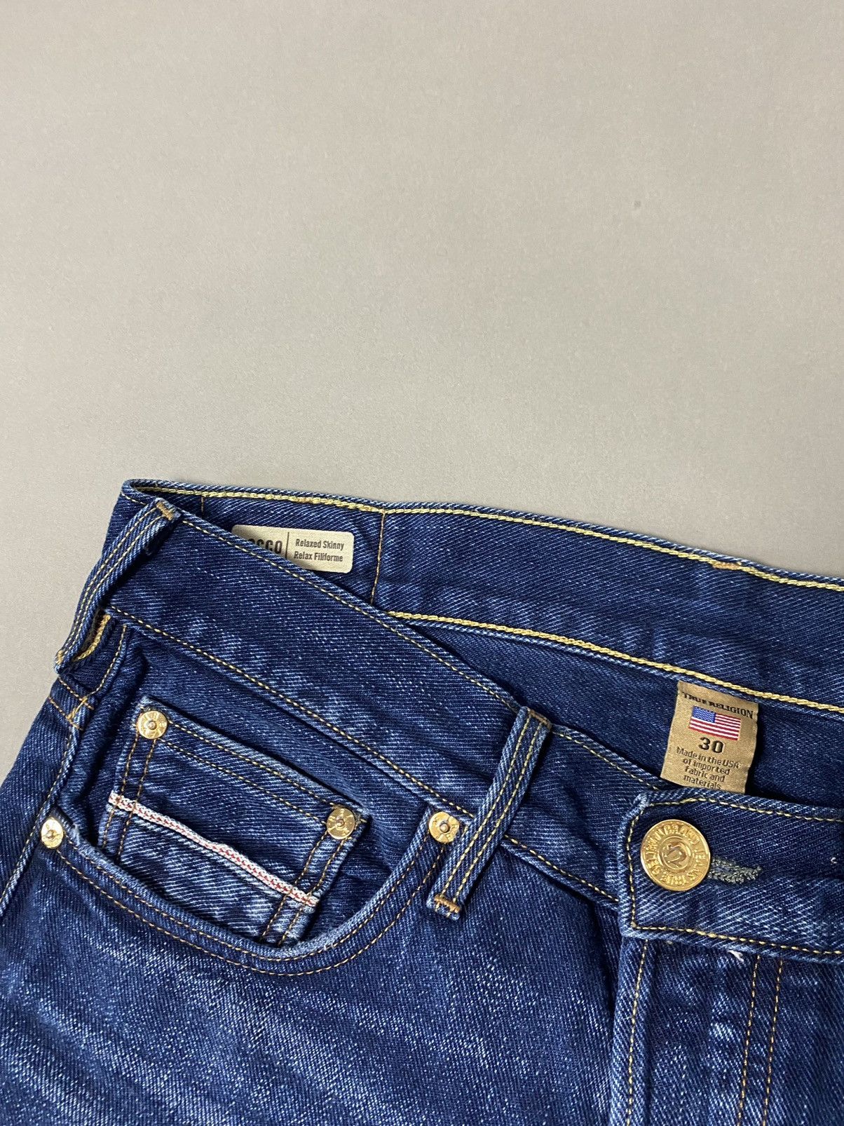 True Religion × Vintage True Religion vintage selvedge jeans navy denim pants Size US 30 / EU 46 - 8 Thumbnail