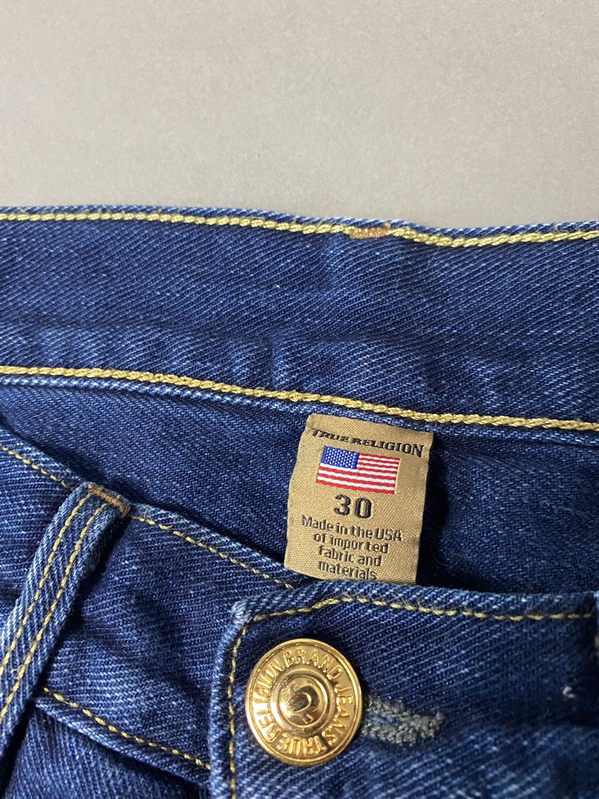 True Religion × Vintage True Religion vintage selvedge jeans navy denim pants Size US 30 / EU 46 - 9 Thumbnail