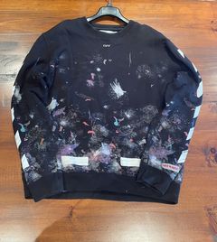 Off white crew outlet neck galaxy