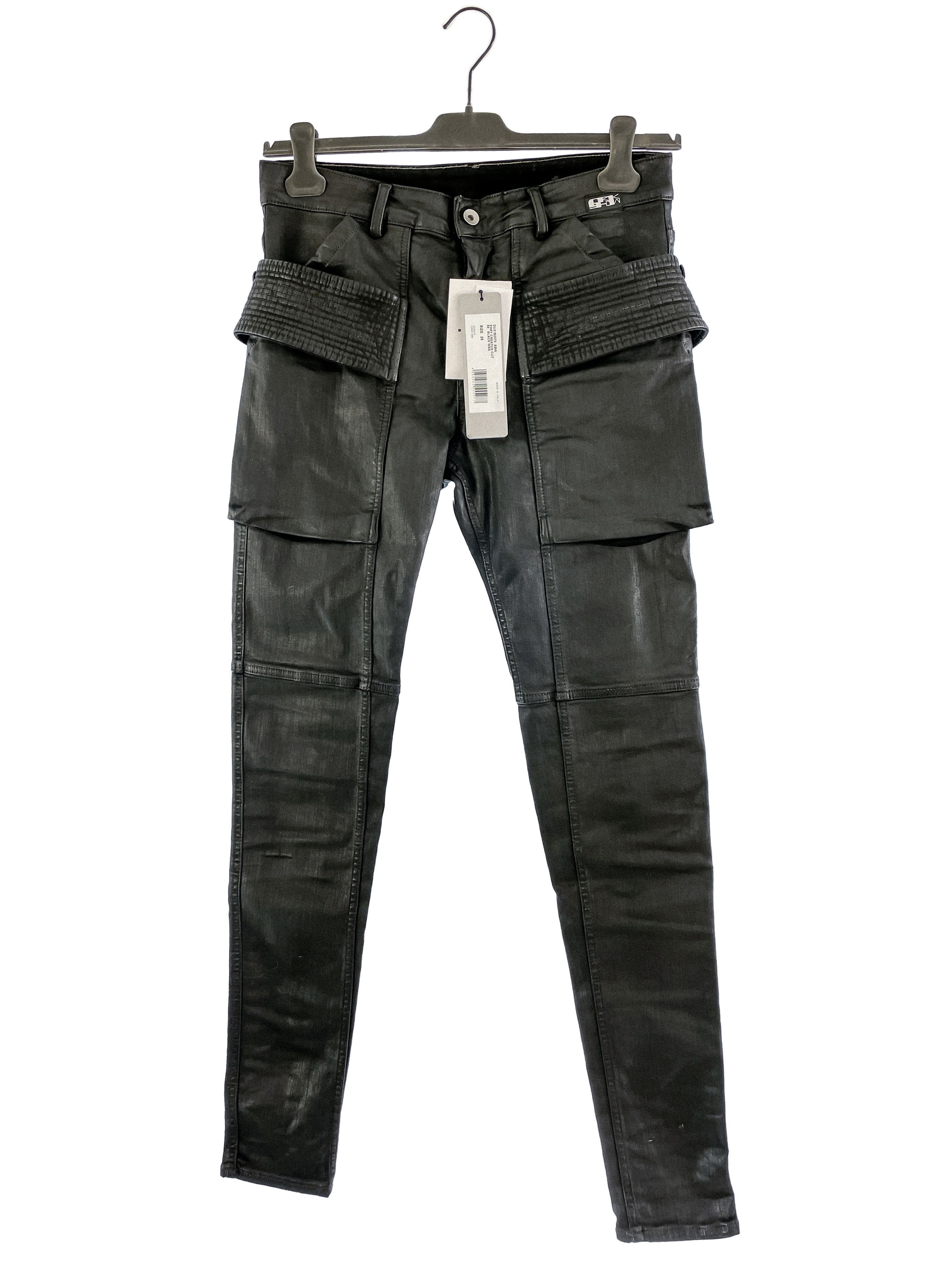 Rick Owens Drkshdw BLACK WAX EASY CREATCH CUT JEANS | Grailed