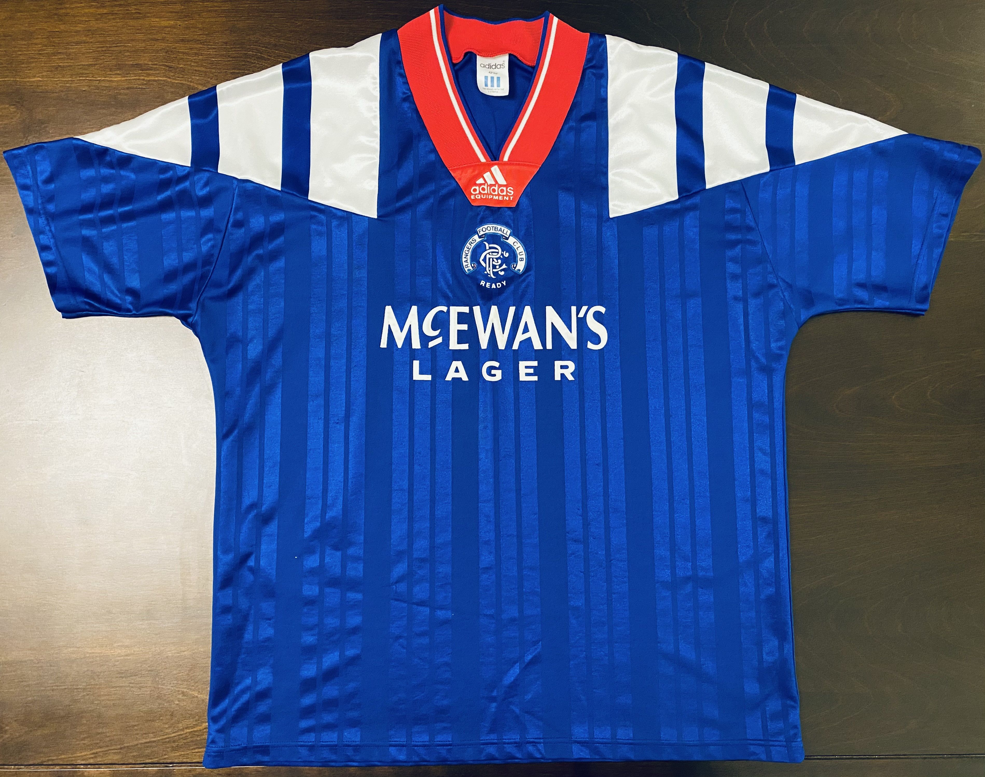 1992-1994 Historic Glasgow Rangers Treble Season Jersey -L