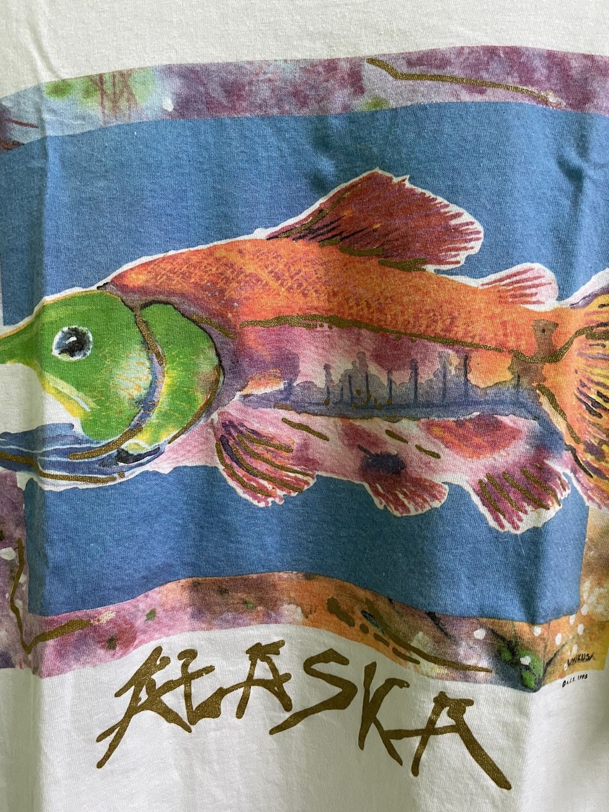 Vintage Vintage Alaska Fish 1995 Ace Size US L / EU 52-54 / 3 - 2 Thumbnail