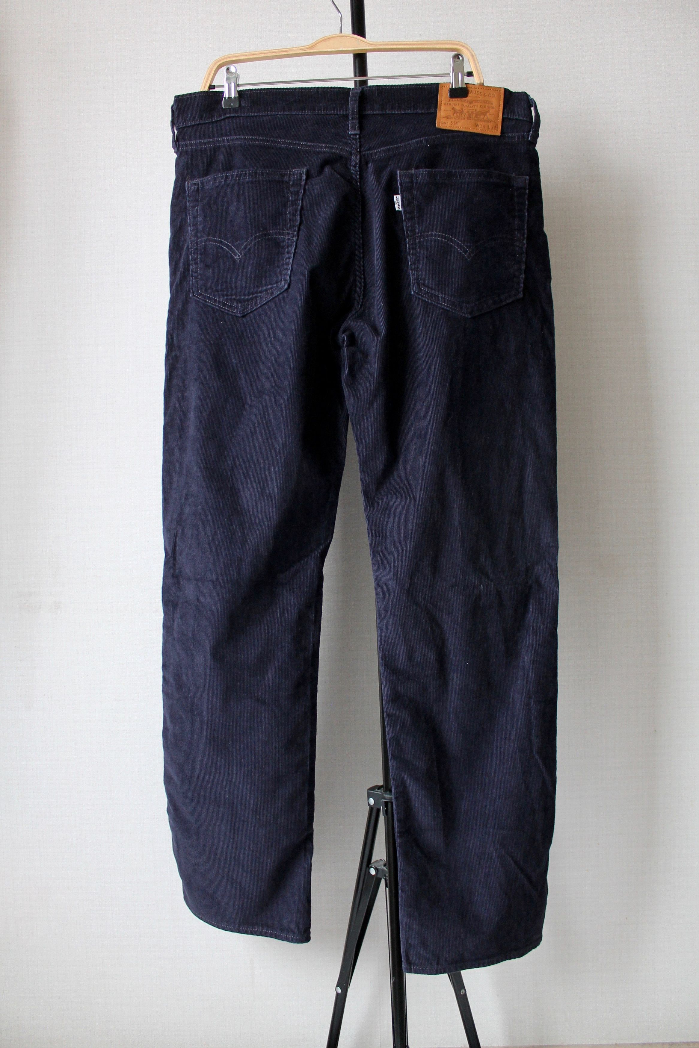 Levi's Levi's 514 Premium Corduroy Pants Navy Distressed Pants Size US 35 - 4 Thumbnail