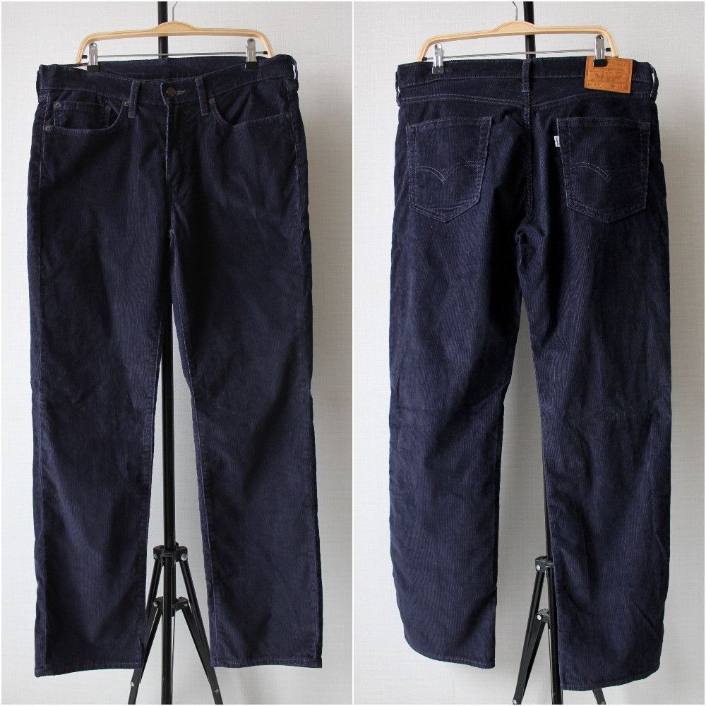 Levi's Levi's 514 Premium Corduroy Pants Navy Distressed Pants Size US 35 - 1 Thumbnail