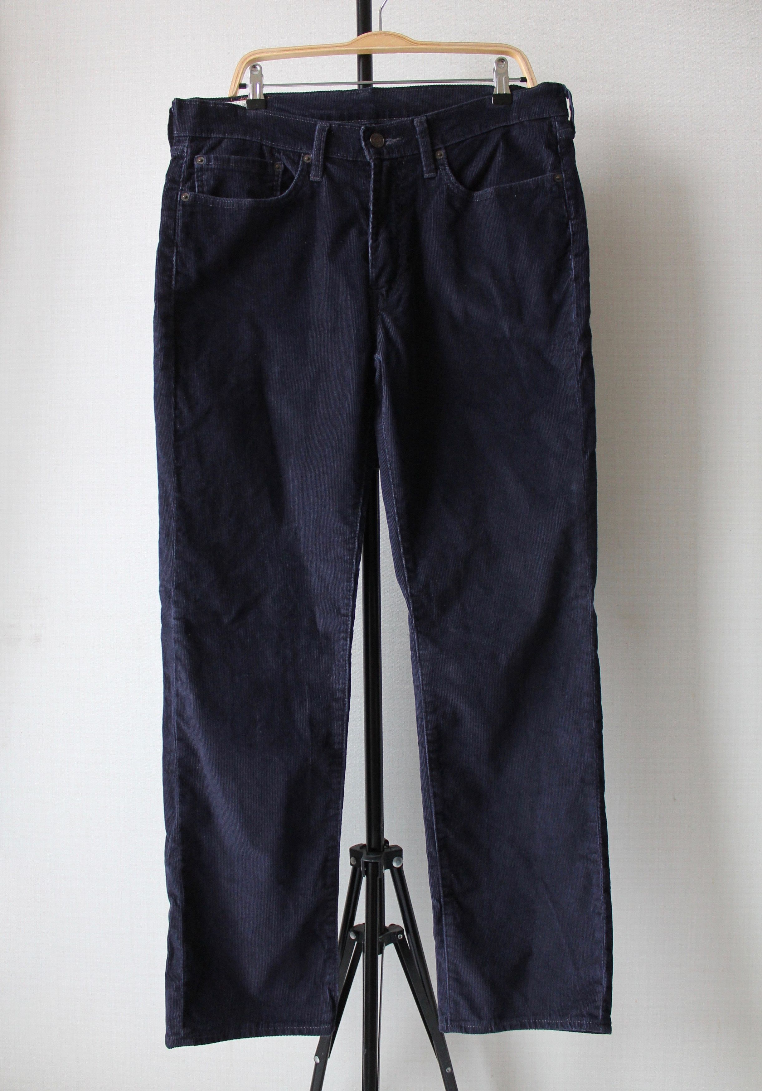 Levi's Levi's 514 Premium Corduroy Pants Navy Distressed Pants Size US 35 - 2 Thumbnail