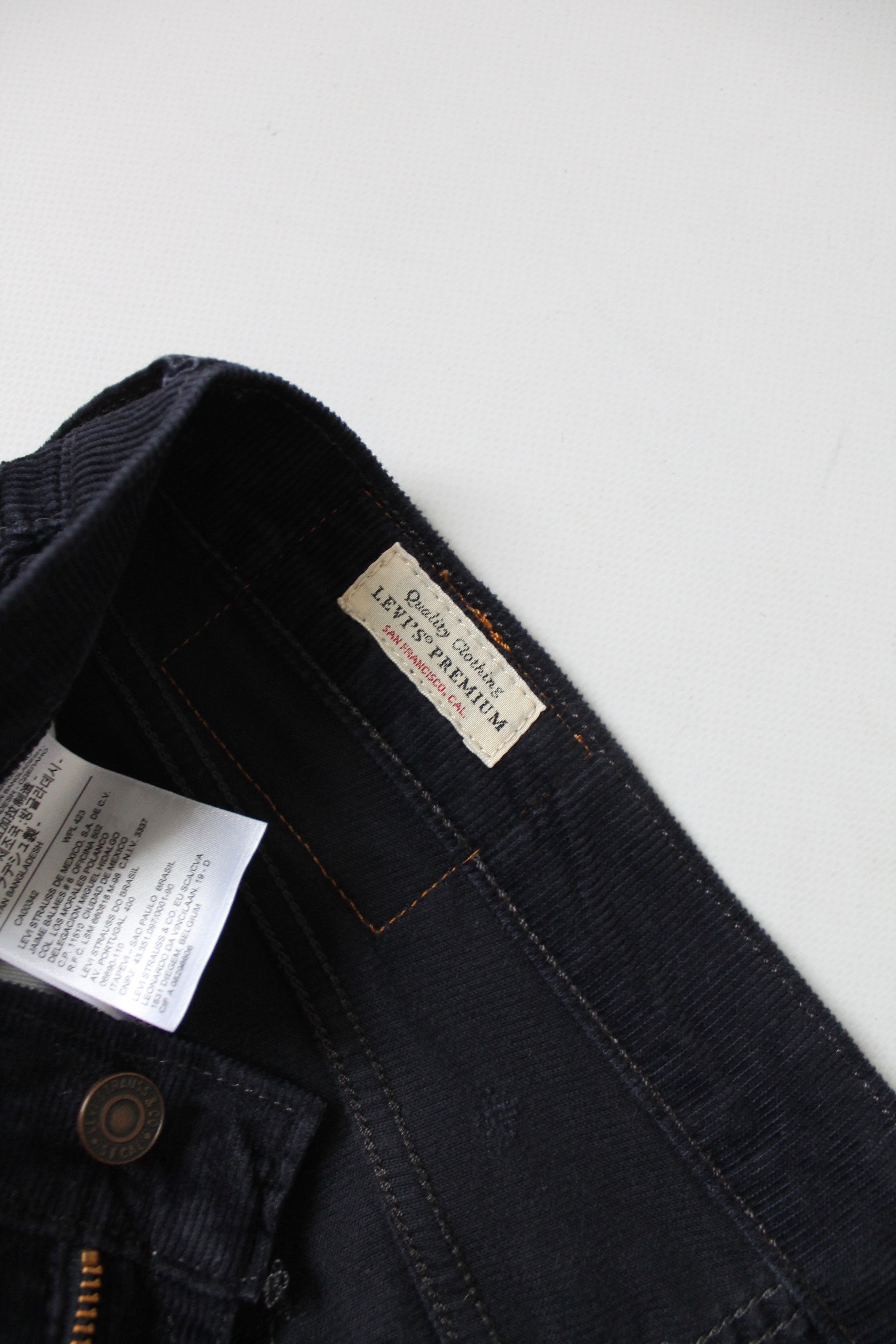 Levi's Levi's 514 Premium Corduroy Pants Navy Distressed Pants Size US 35 - 9 Thumbnail