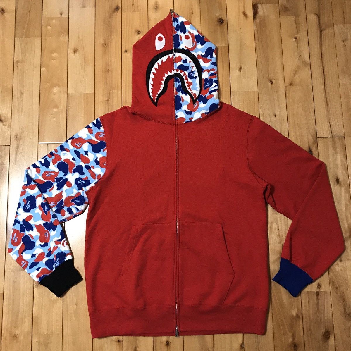 Bape 2017 BAPE STORE PARIS OPEN SHARK FULL ZIP HOODIE | Grailed