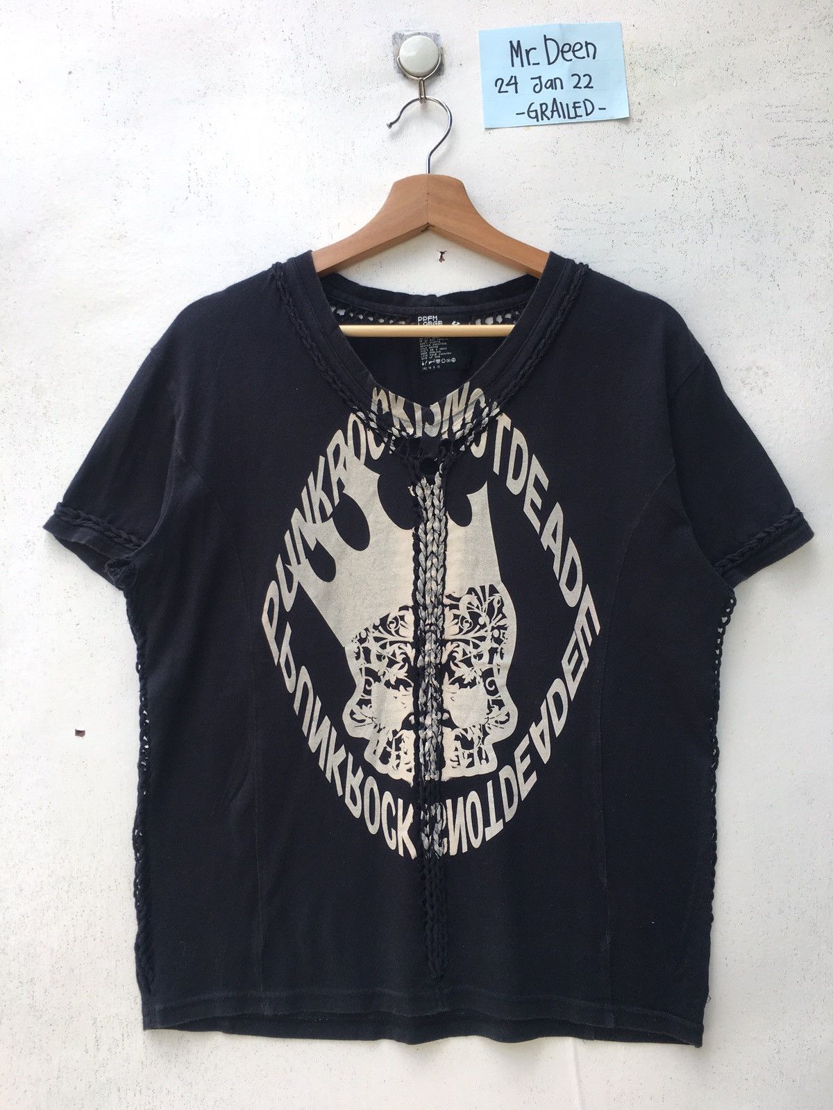 image of Vintage Ppfm “Punk Rock Is Not Dead” Tshirt in Black, Men's (Size Medium)