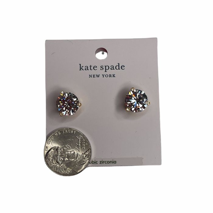Kate Spade Kate Spade Round Rise and Shine Clear Studs Earrings Grailed