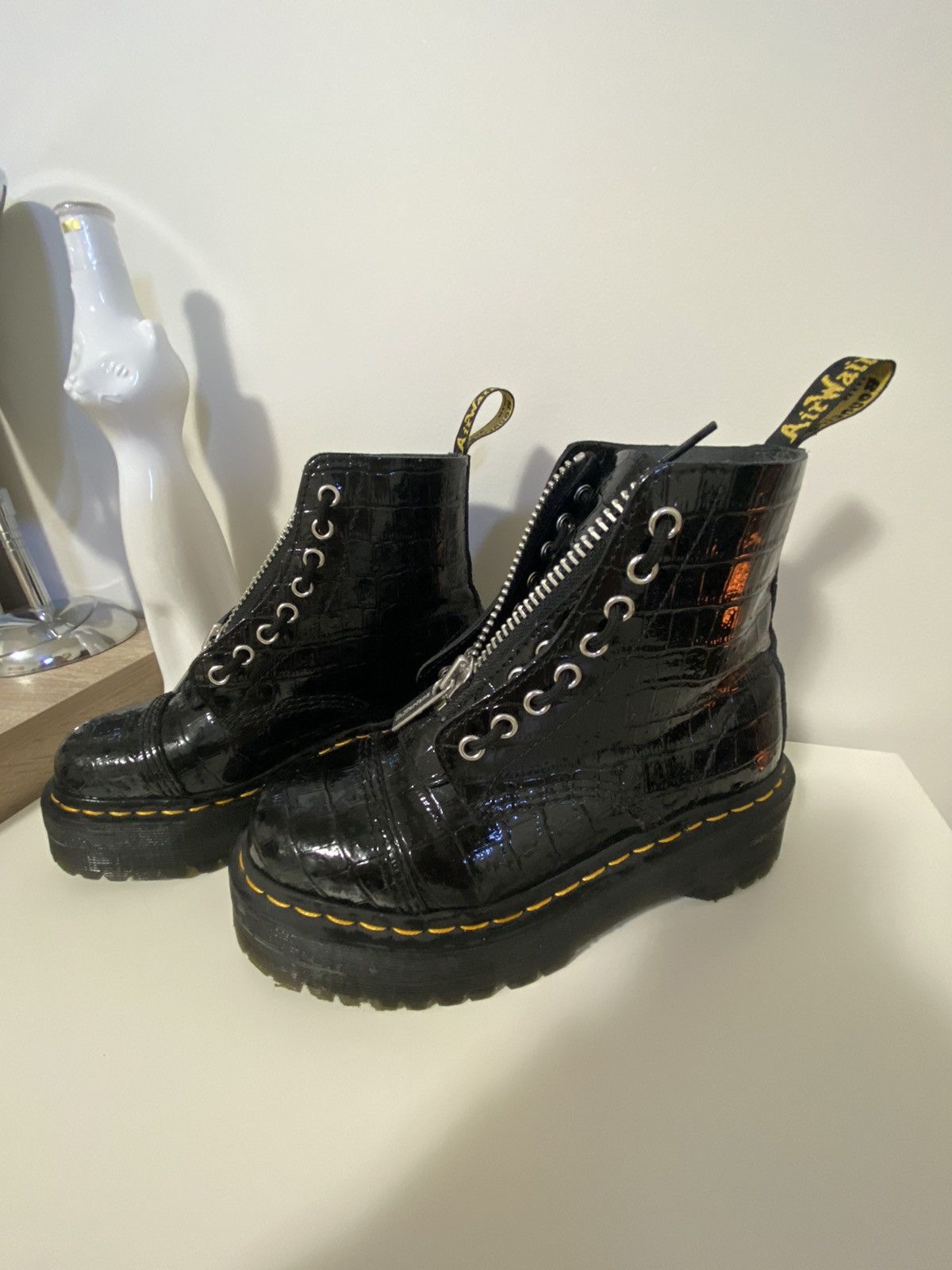 Dr. Martens Dr Martin Sinclair Croc Leather Boots | Grailed