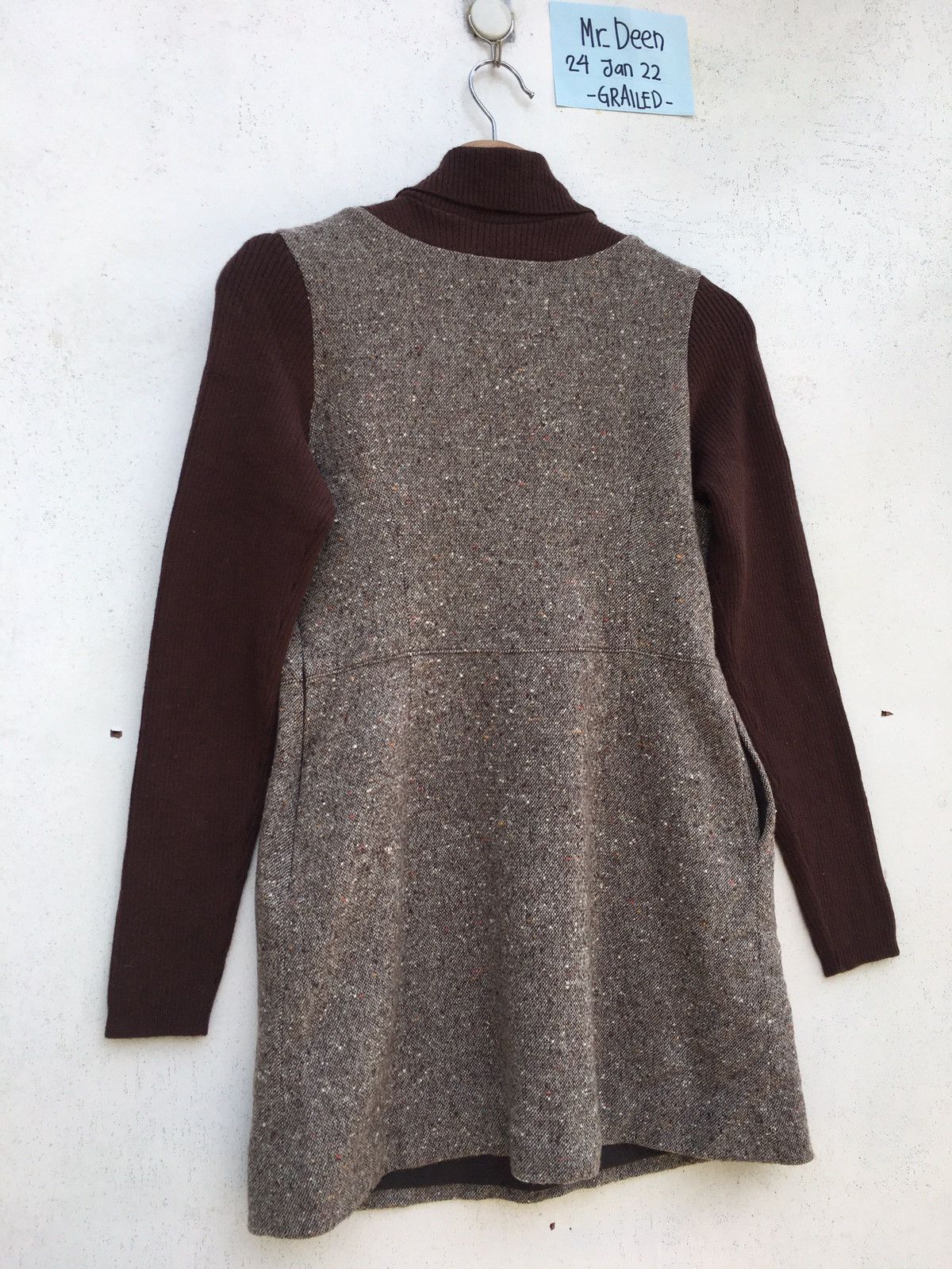 Burberry Vintage 90s Burberry High Neck Wool Blouse Size S / US 4 / IT 40 - 12 Thumbnail