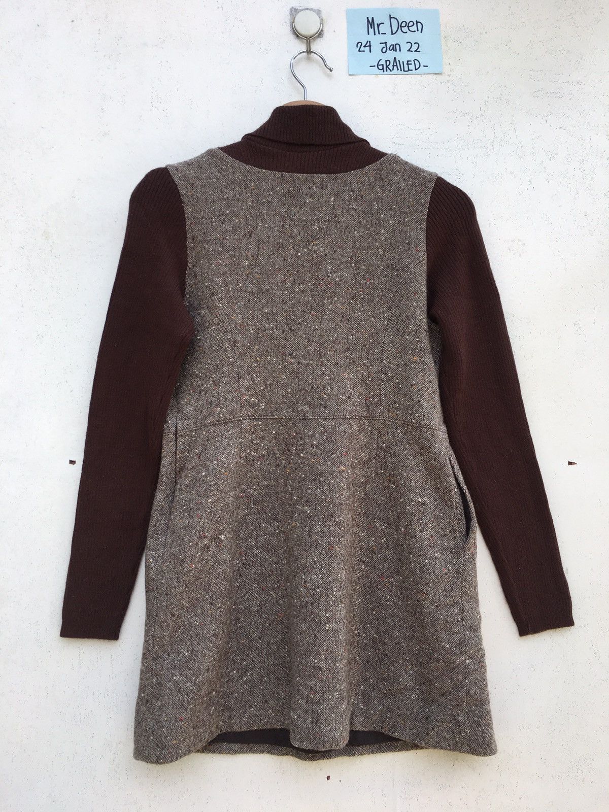 Burberry Vintage 90s Burberry High Neck Wool Blouse Size S / US 4 / IT 40 - 11 Thumbnail