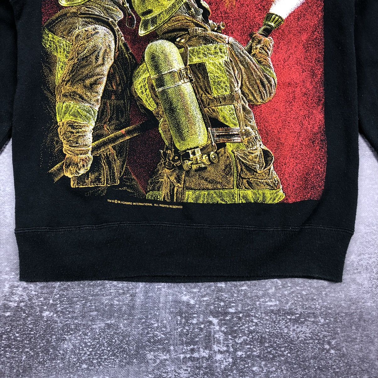 Hanes Vintage 90s Hanes Fire Fighters Blackbird International USA Size US S / EU 44-46 / 1 - 3 Thumbnail