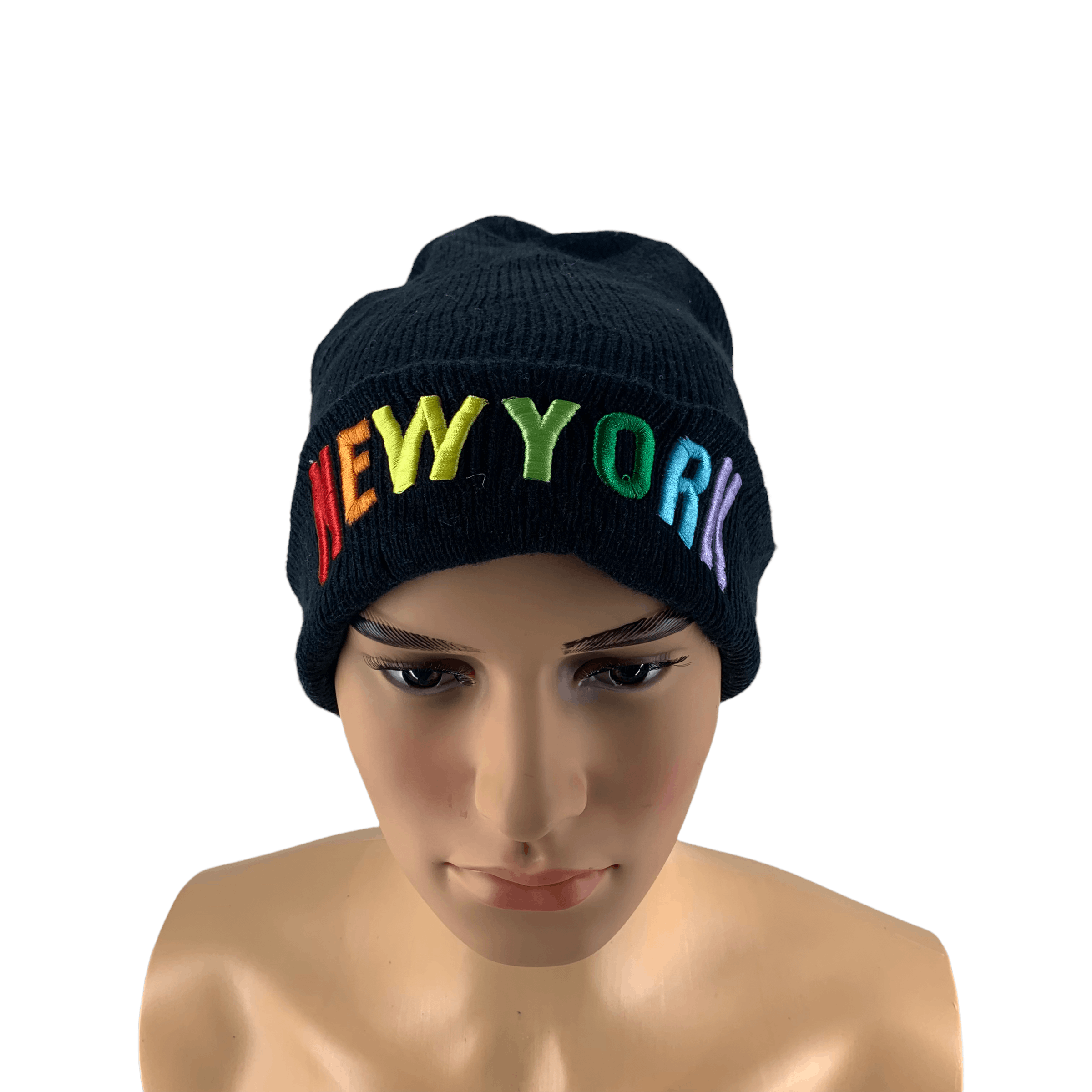 Other New York Colorful Embroidered Big Logo Beanie #38-B Size ONE SIZE - 1 Thumbnail