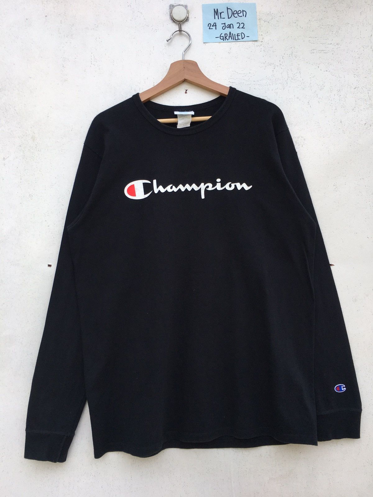Champion Vintage Champion Spellout Logo Longsleeve Shirt Size US L / EU 52-54 / 3 - 2 Thumbnail
