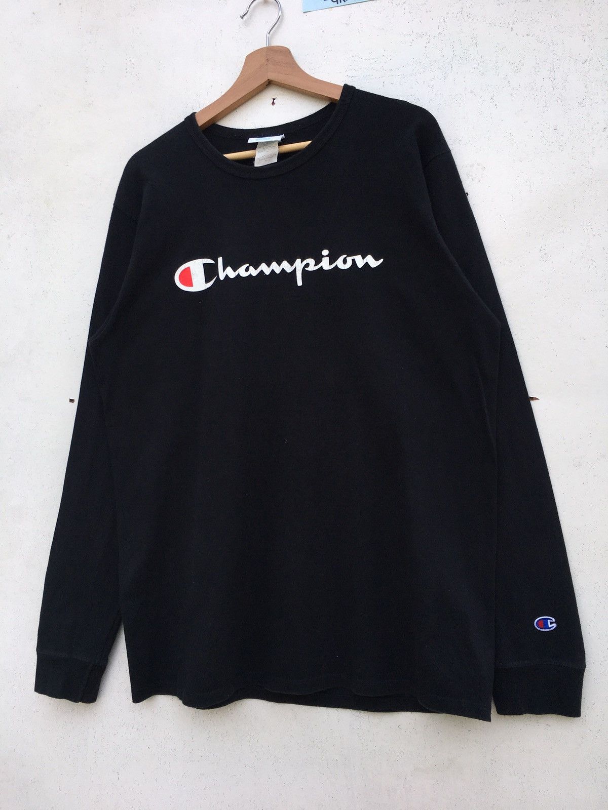 Champion Vintage Champion Spellout Logo Longsleeve Shirt Size US L / EU 52-54 / 3 - 4 Thumbnail
