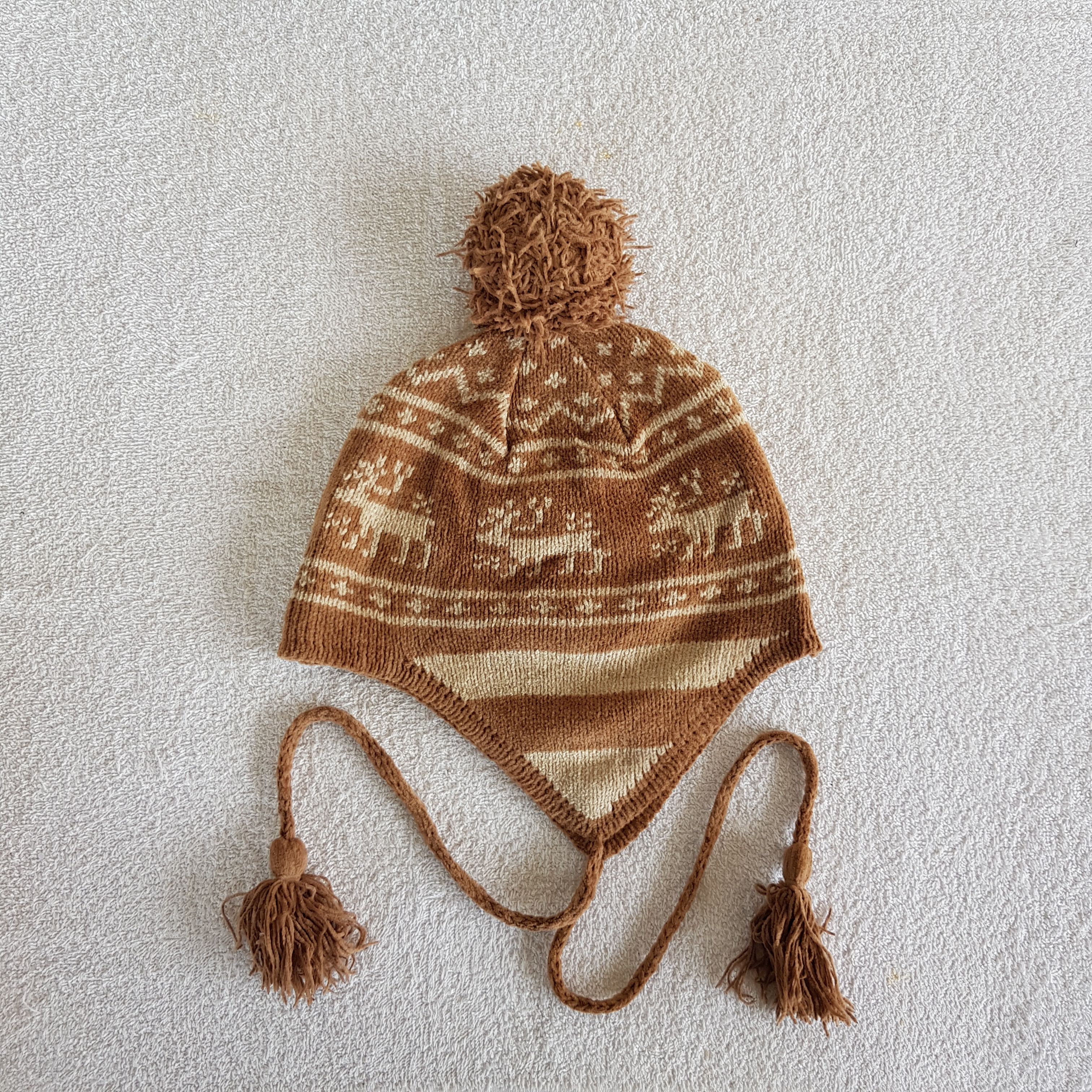 Japanese Brand Japanese Knitted Crochet Beanie Snow Cap Earflap Hats Size ONE SIZE - 5 Thumbnail
