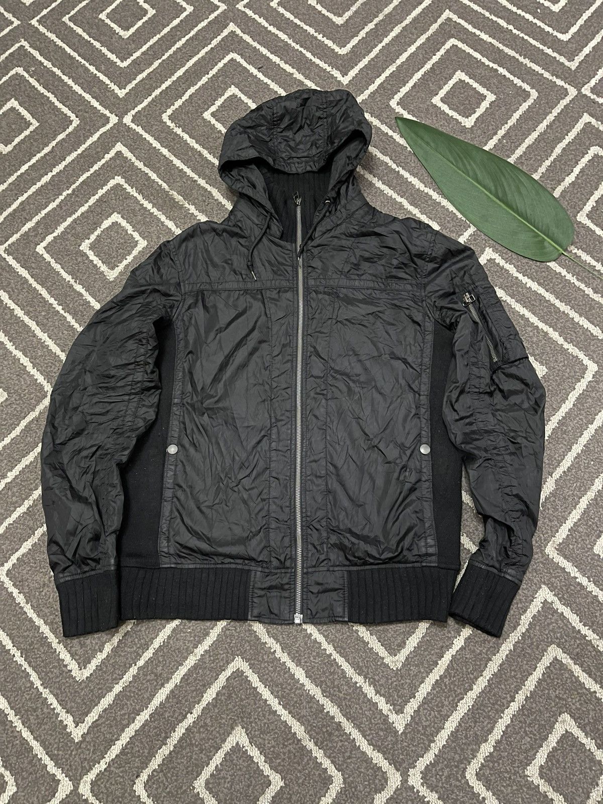 Alpha Industries hooded bomber jacket