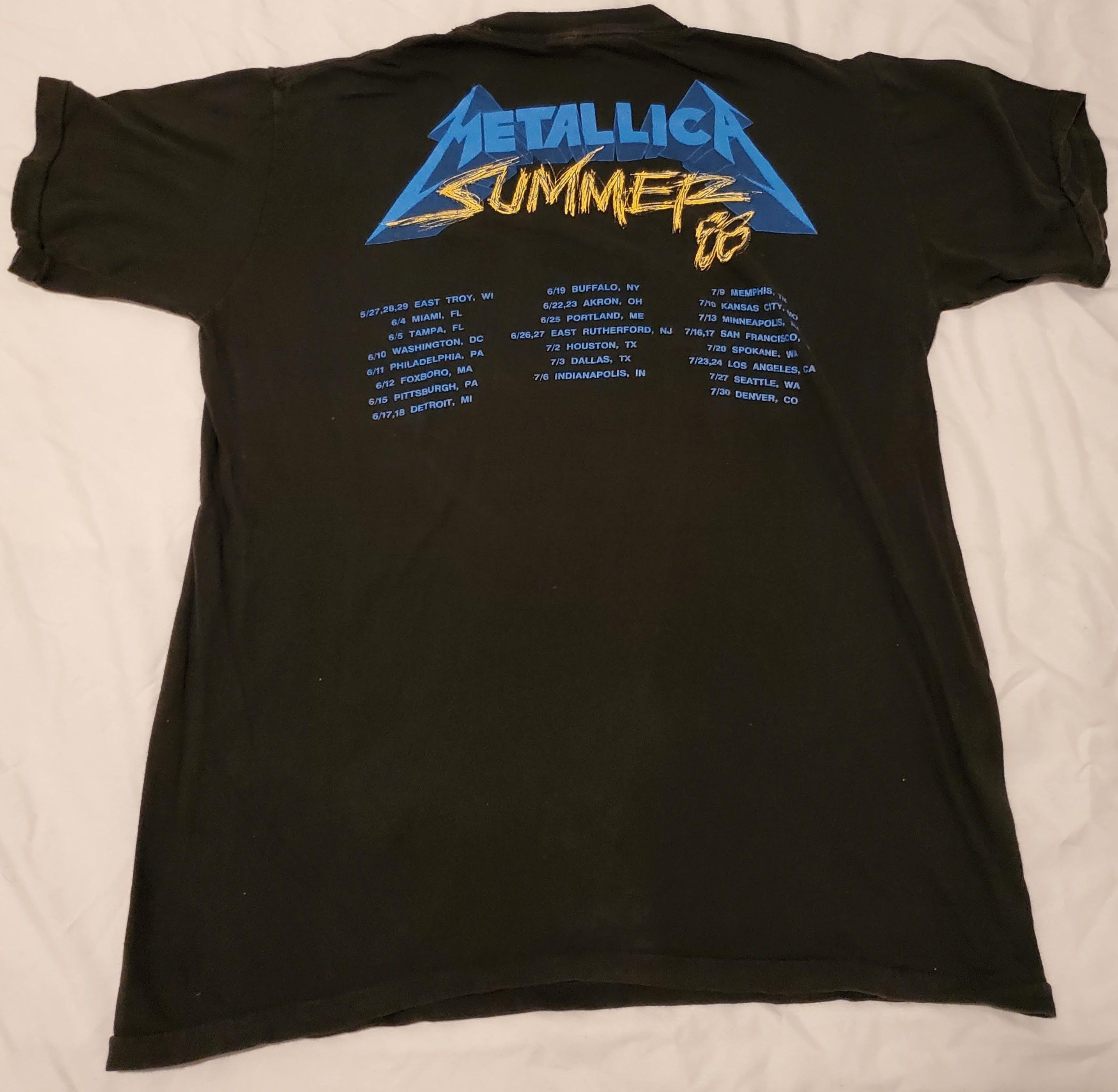Band Tees × Vintage Metallica Summer 1988 Damaged Justice Tour T-shirt Pushead Size US L / EU 52-54 / 3 - 2 Thumbnail