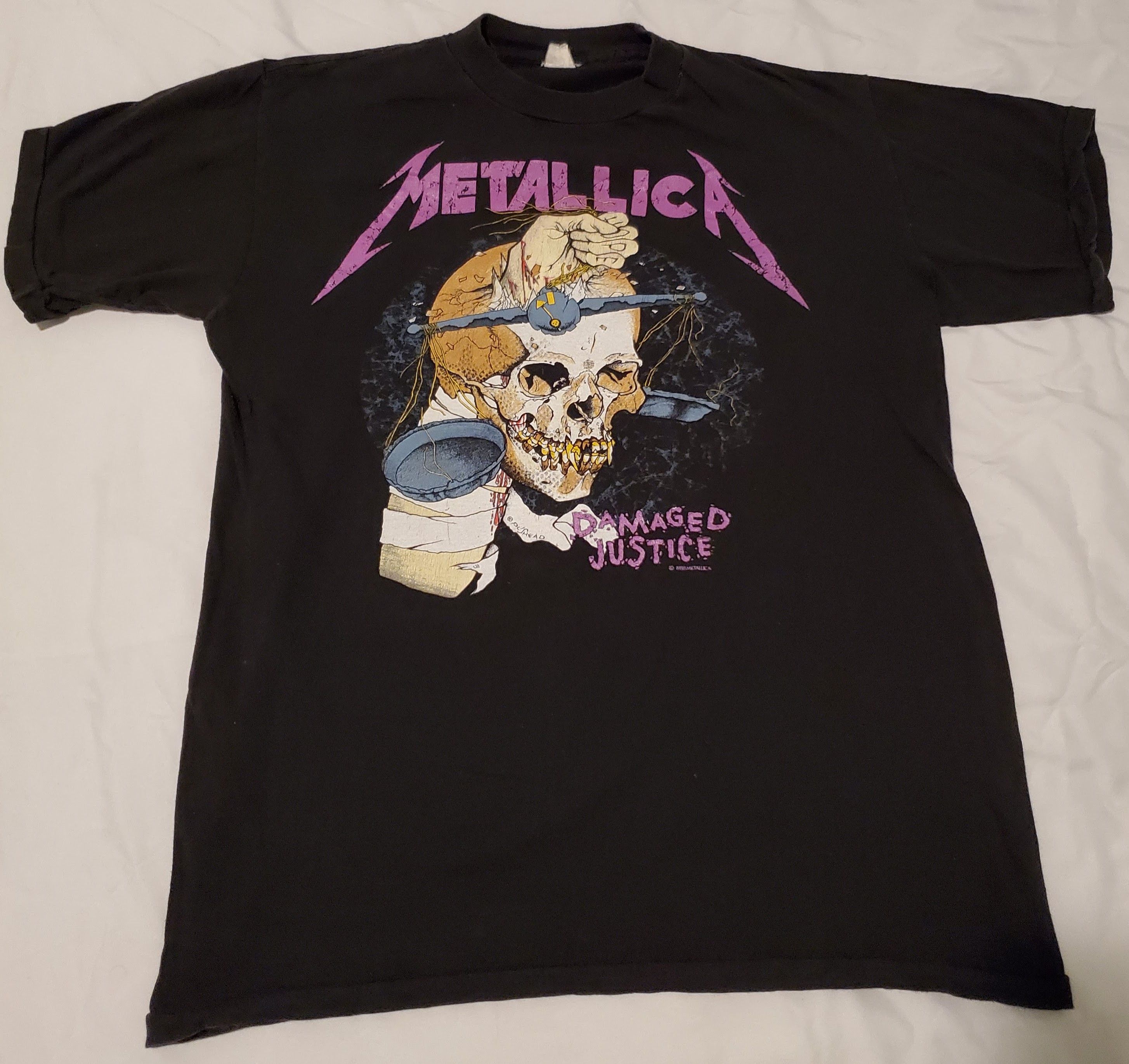 Metallica Damaged Justice Vintage T-Shirt 1988