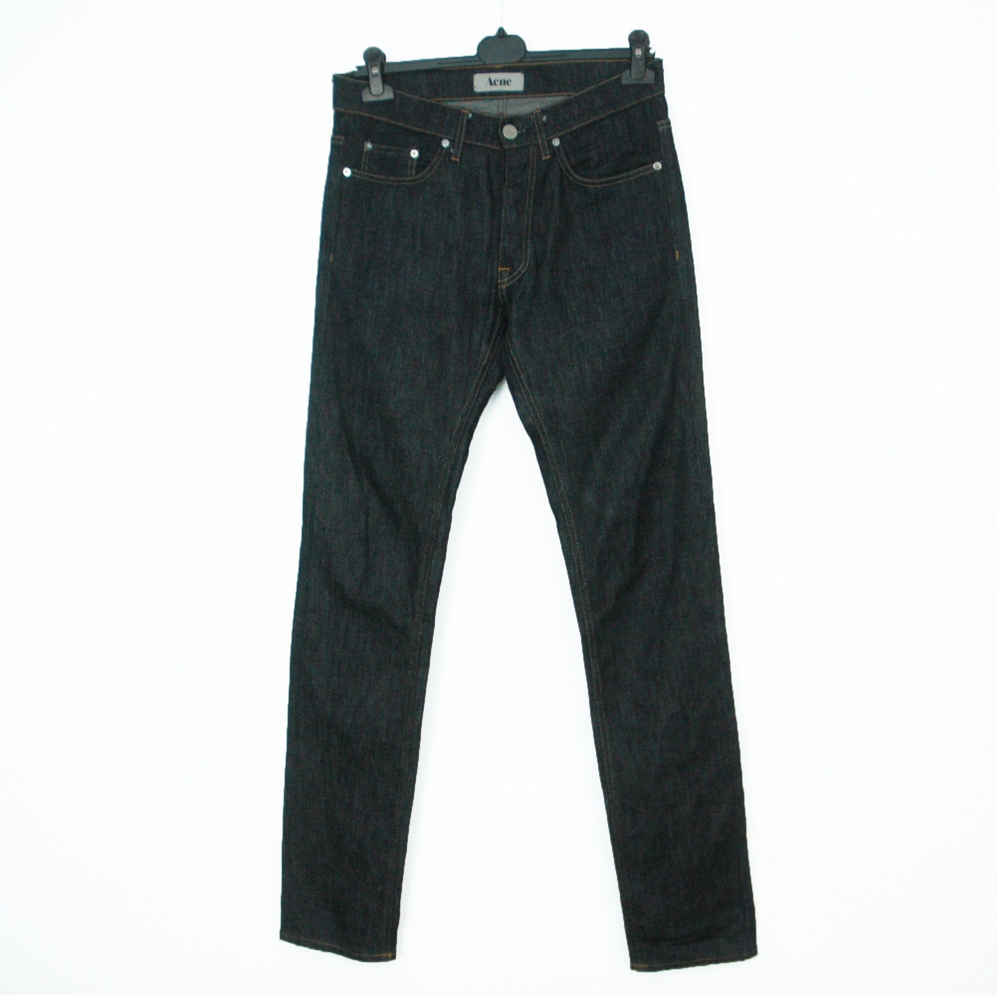 Acne Studios ACNE Roc Soft Raw Denim Jeans Leather Patch W30 L34 Size US 30 / EU 46 - 1 Thumbnail