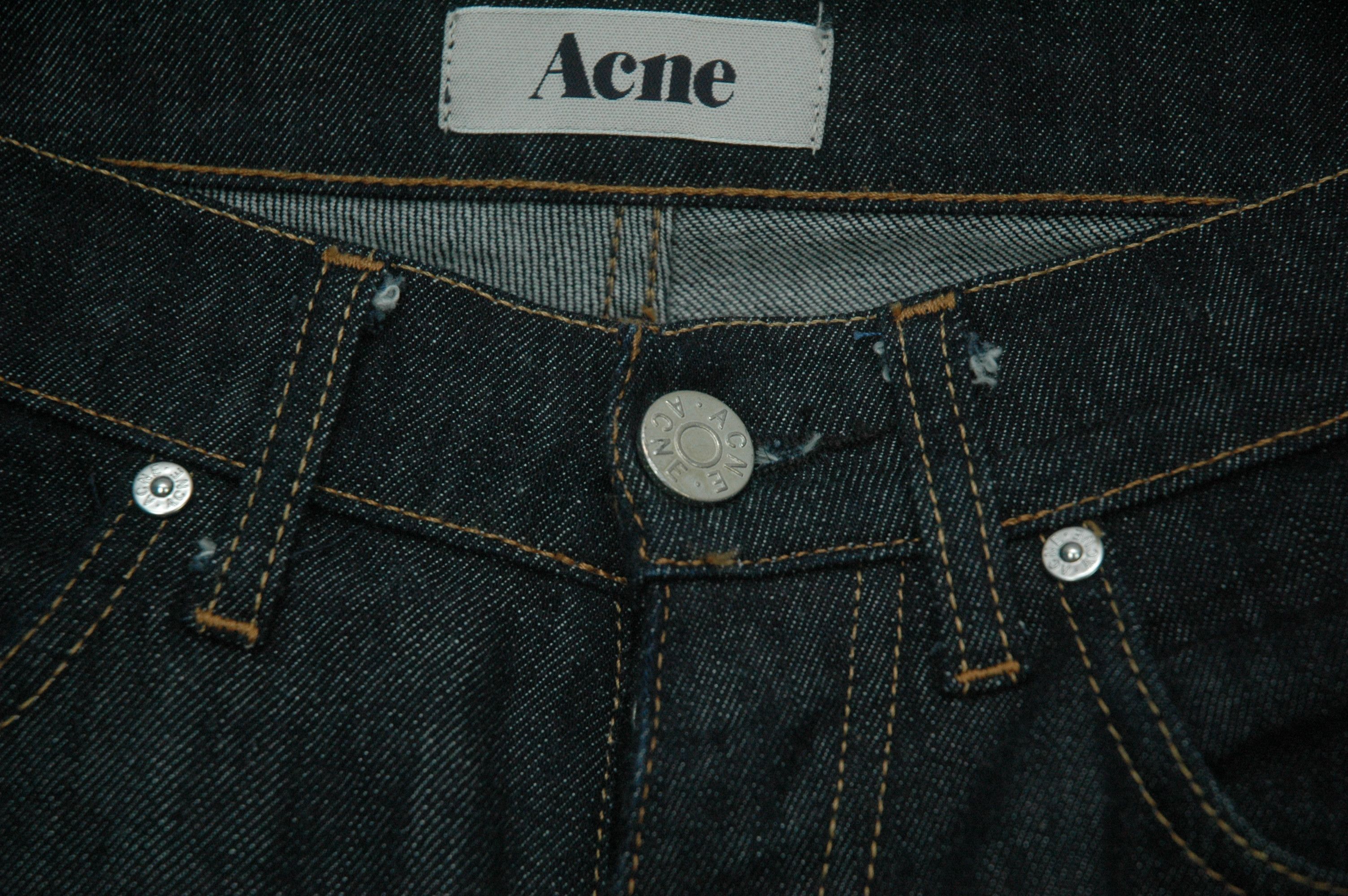Acne Studios ACNE Roc Soft Raw Denim Jeans Leather Patch W30 L34 Size US 30 / EU 46 - 5 Thumbnail