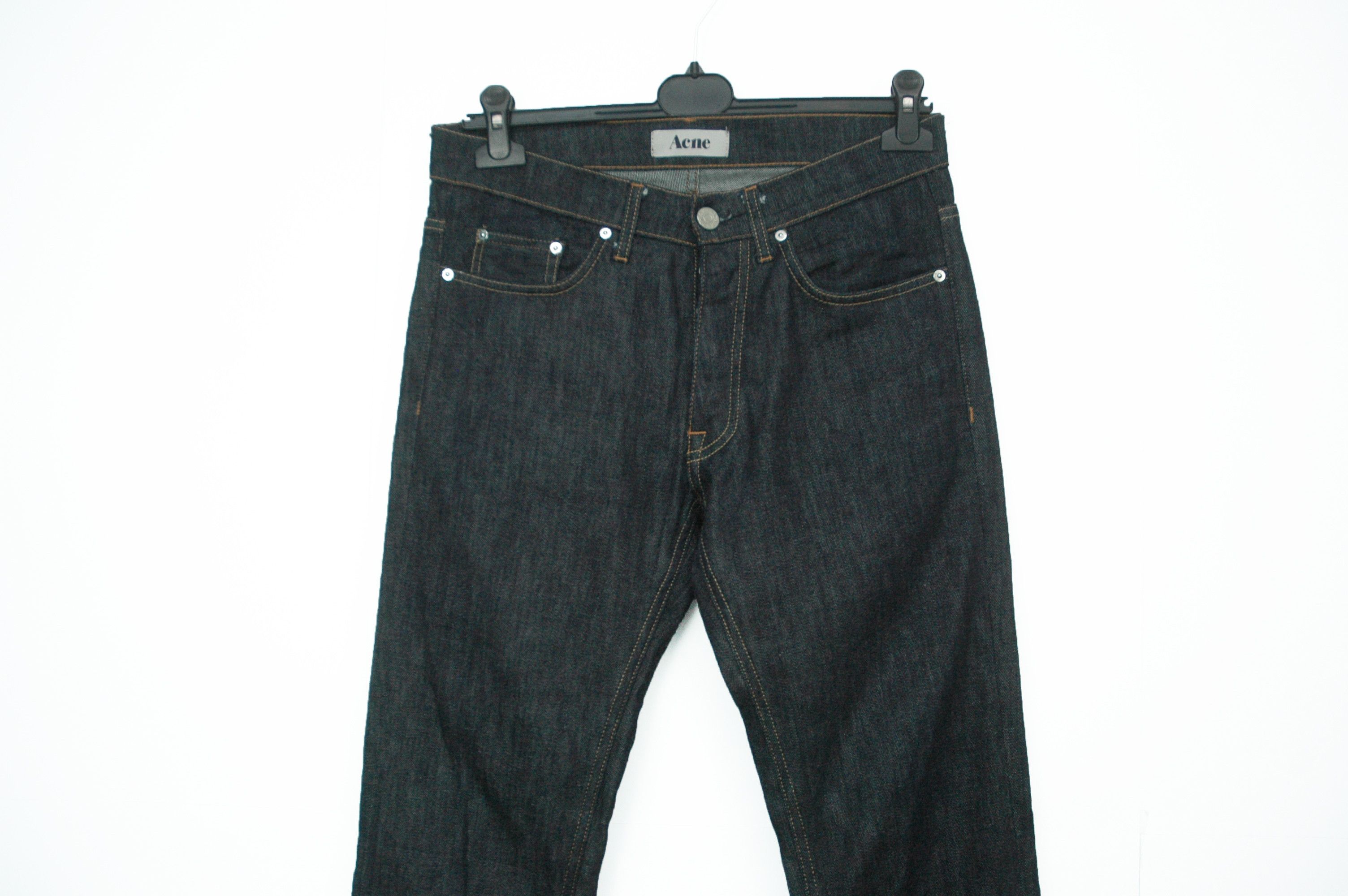 Acne Studios ACNE Roc Soft Raw Denim Jeans Leather Patch W30 L34 Size US 30 / EU 46 - 2 Thumbnail