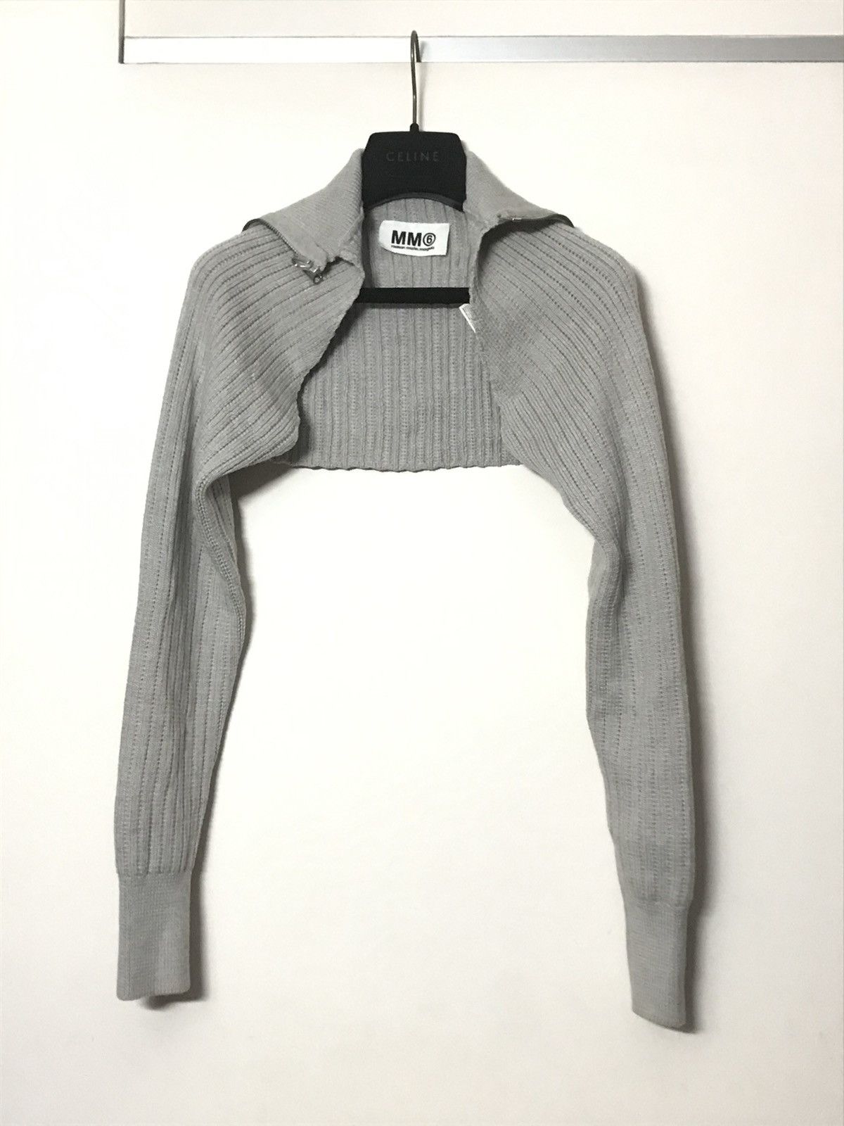 Cardigan Arm Warmer Sweatshirt MM6 Turtleneck Cropped Cardigan