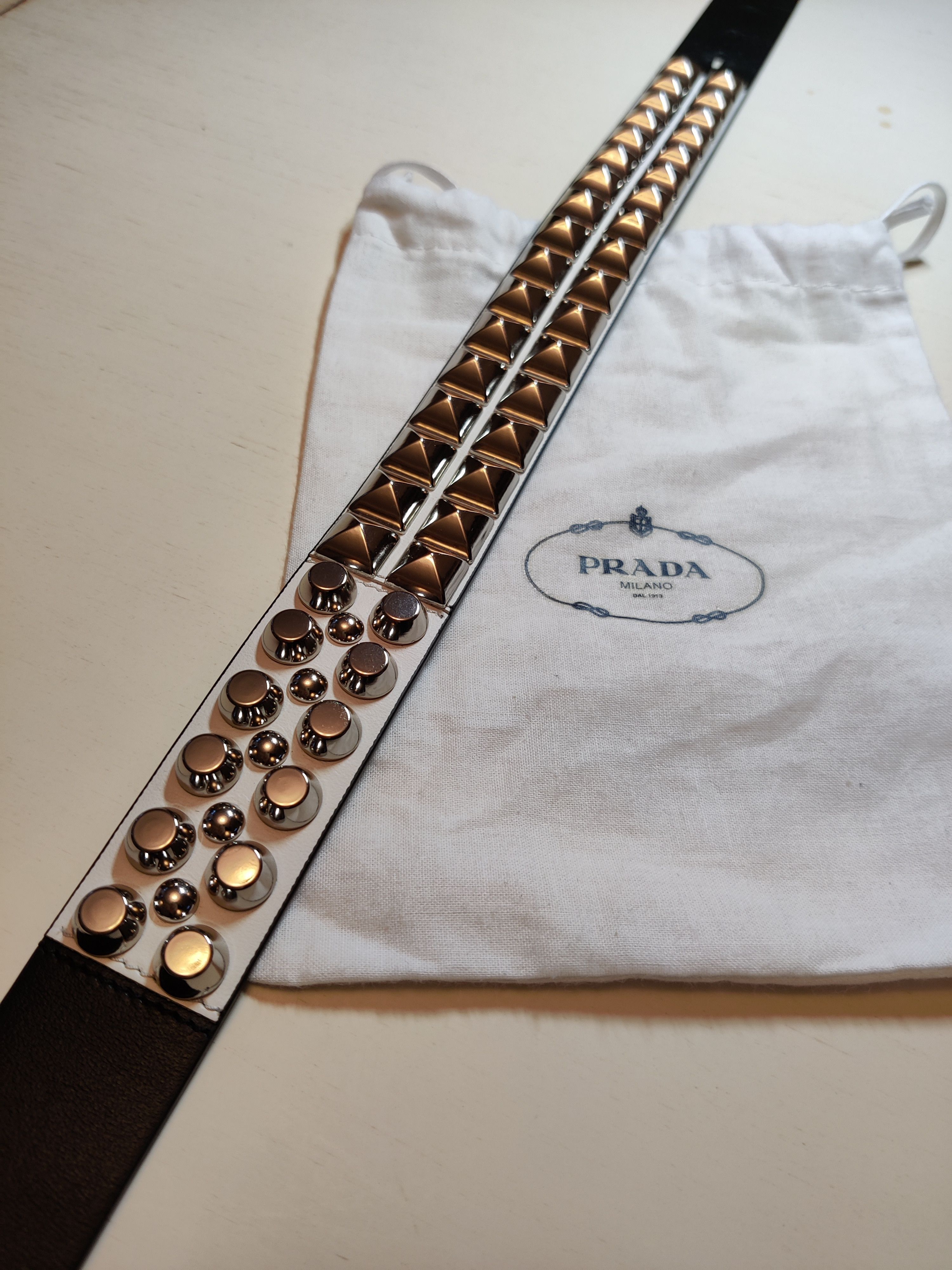 Prada Prada Studded Belt Size 28 - 4 Thumbnail