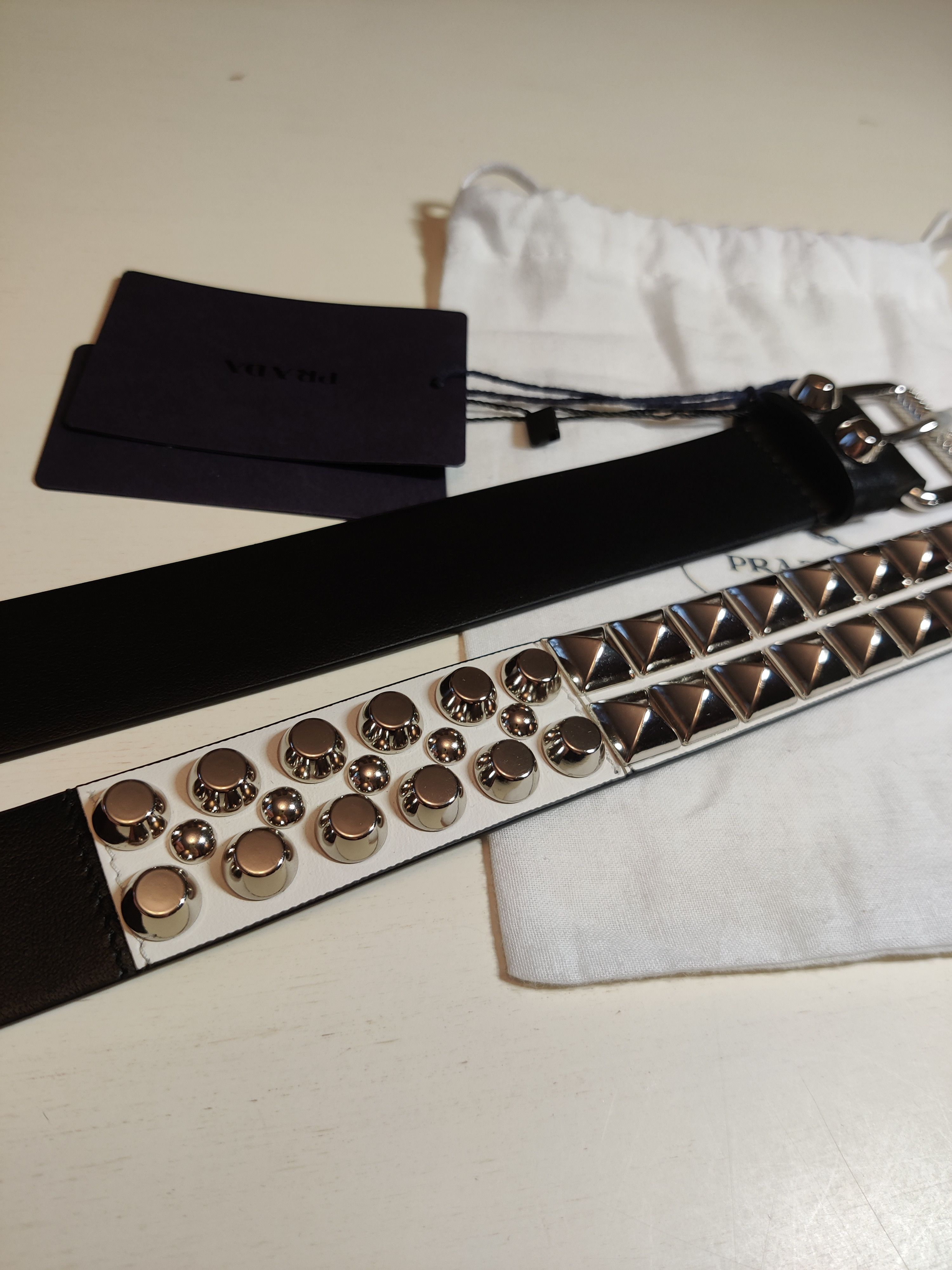 Prada Prada Studded Belt Size 28 - 3 Thumbnail