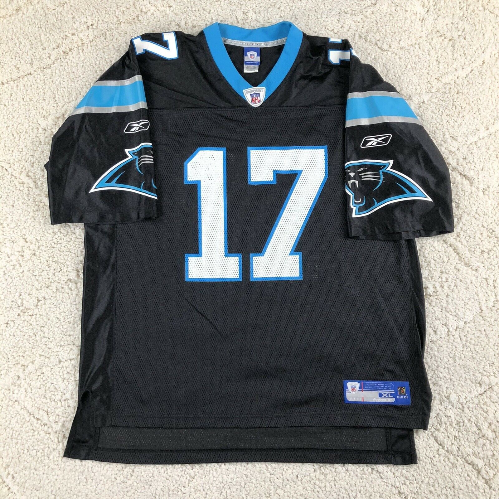 Vintage #17 JAKE DELHOMME Carolina Panthers NFL Reebok Jersey M – XL3  VINTAGE CLOTHING