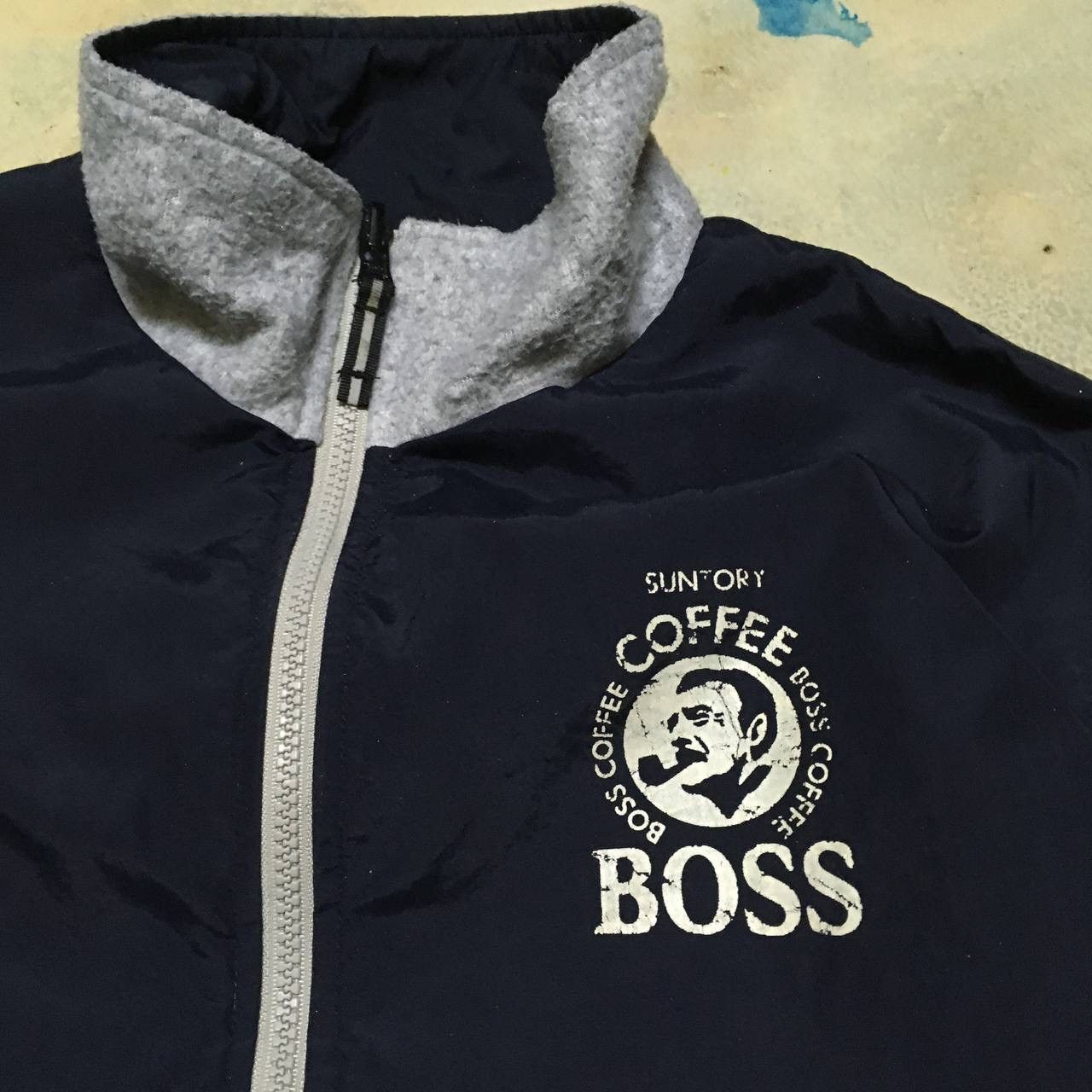 Vintage Suntory Boss Coffee Reversible Sweater Jacket Size US L / EU 52-54 / 3 - 3 Thumbnail