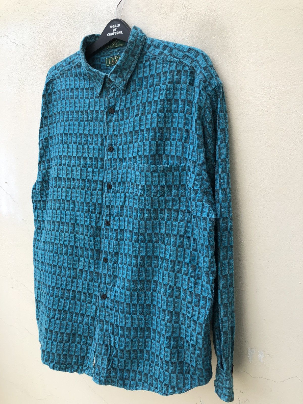 Levi's Vintage 90s Levi’s Big E Monogram Flannel Shirt Size US XL / EU 56 / 4 - 7 Thumbnail