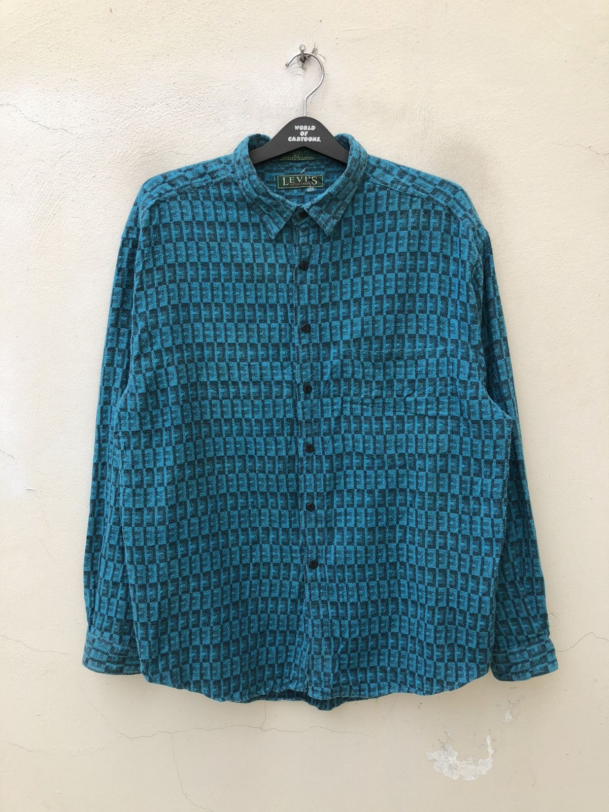 Levi's Vintage 90s Levi’s Big E Monogram Flannel Shirt Size US XL / EU 56 / 4 - 3 Thumbnail