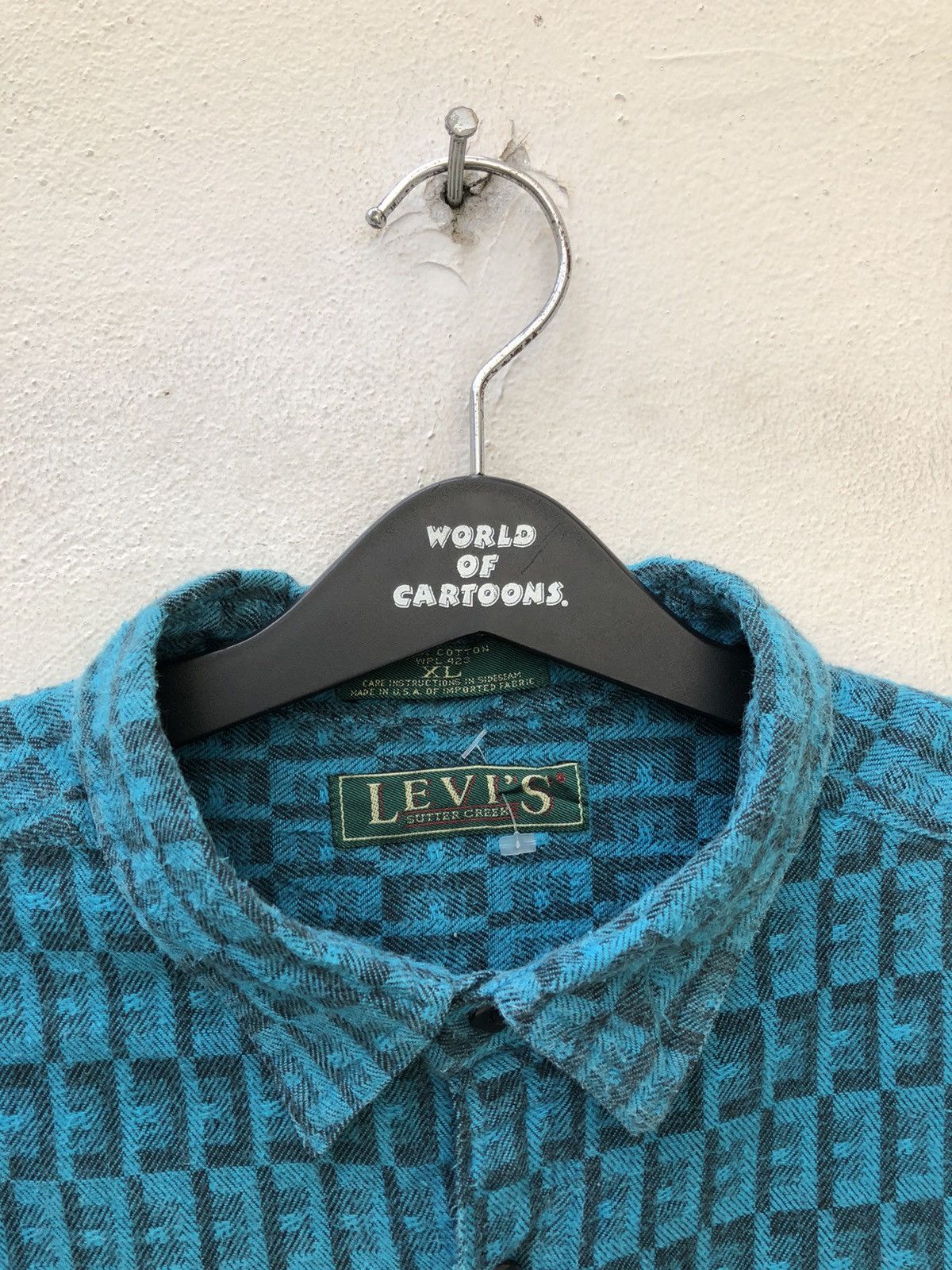 Levi's Vintage 90s Levi’s Big E Monogram Flannel Shirt Size US XL / EU 56 / 4 - 4 Thumbnail