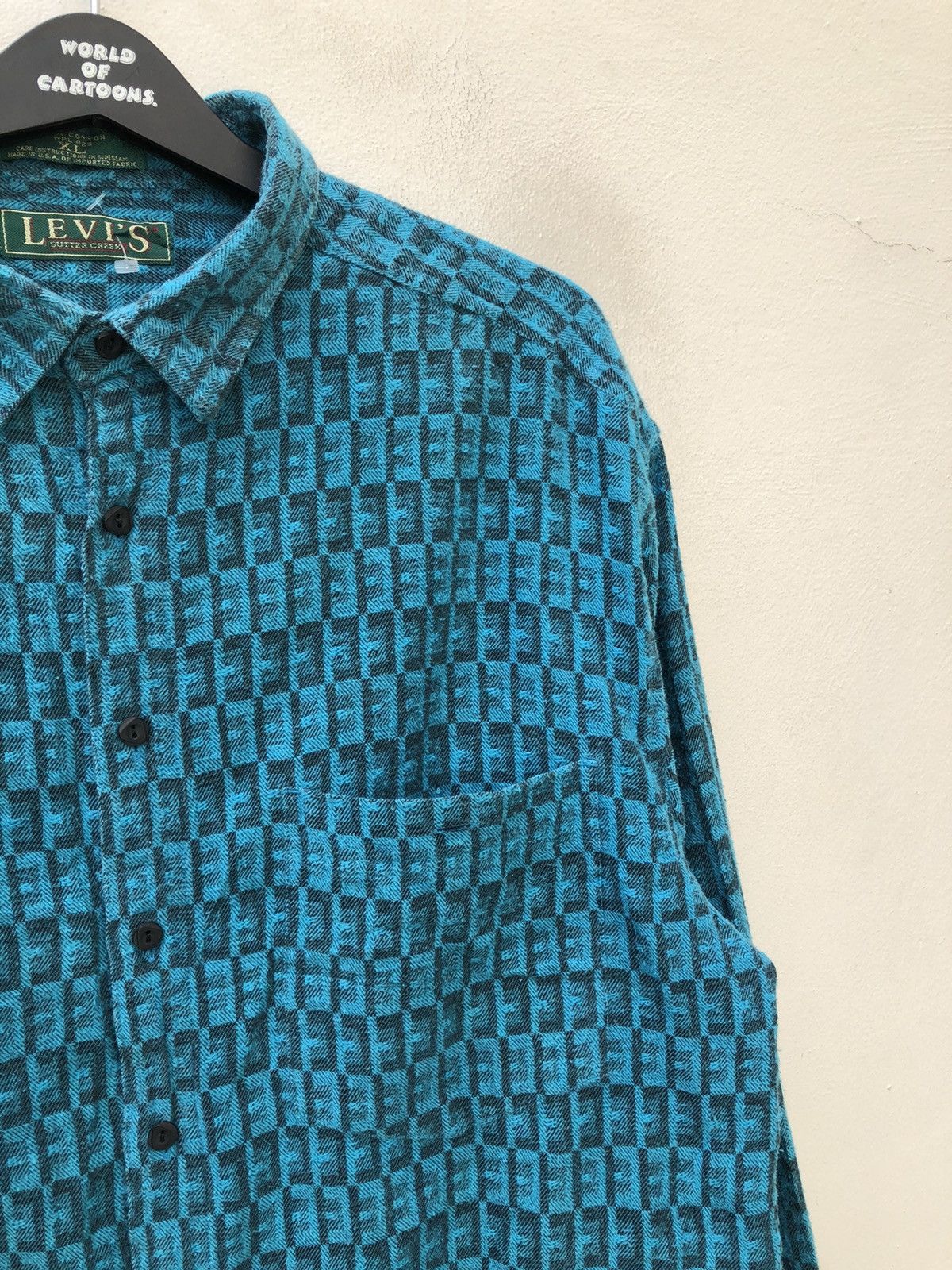 Levi's Vintage 90s Levi’s Big E Monogram Flannel Shirt Size US XL / EU 56 / 4 - 5 Thumbnail