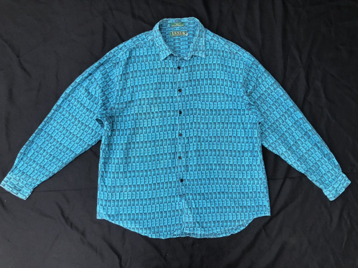 Levi's Vintage 90s Levi’s Big E Monogram Flannel Shirt Size US XL / EU 56 / 4 - 1 Thumbnail
