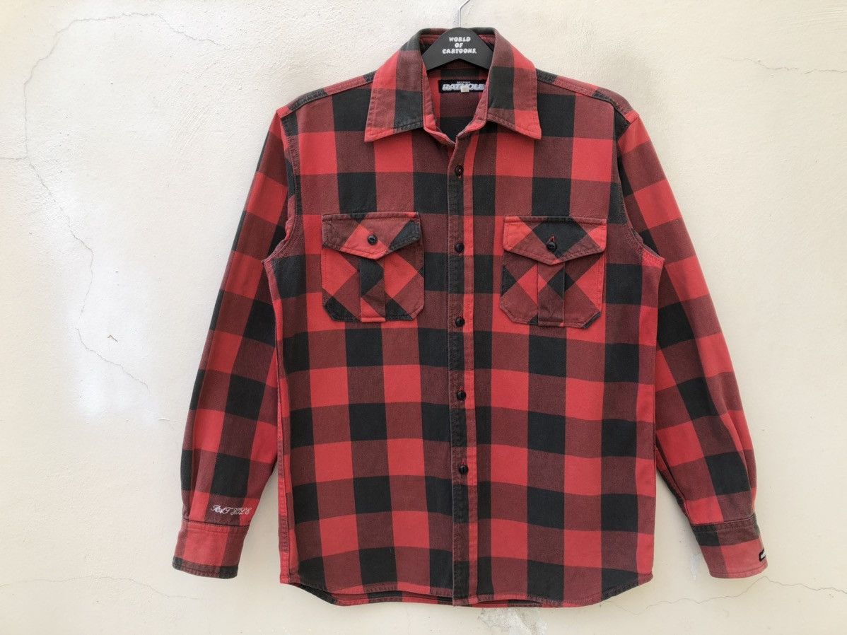 Vintage Vintage Rathole Japan Faded Buffalo Plaid Flannel Shirt Size US M / EU 48-50 / 2 - 3 Thumbnail