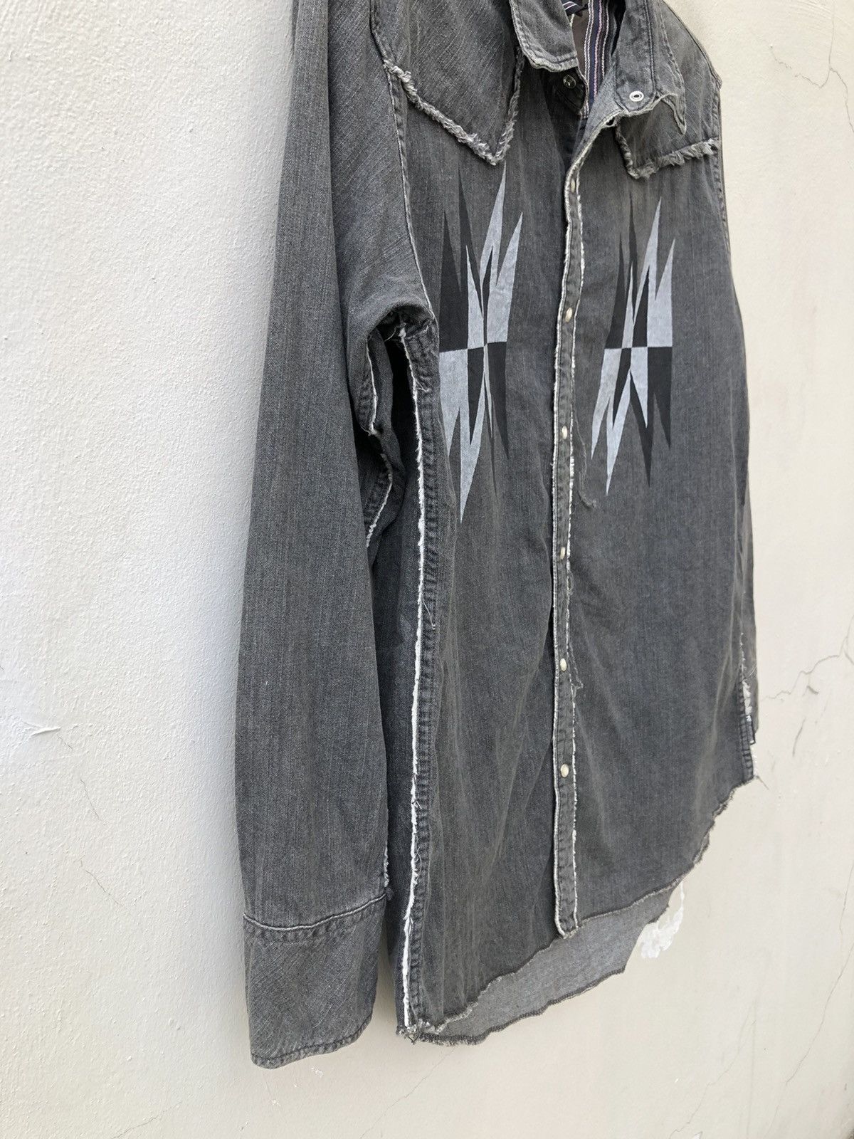 Vintage Ply Formeworks Japan Navajo Distressed Denim Western Shirt Size US L / EU 52-54 / 3 - 9 Thumbnail